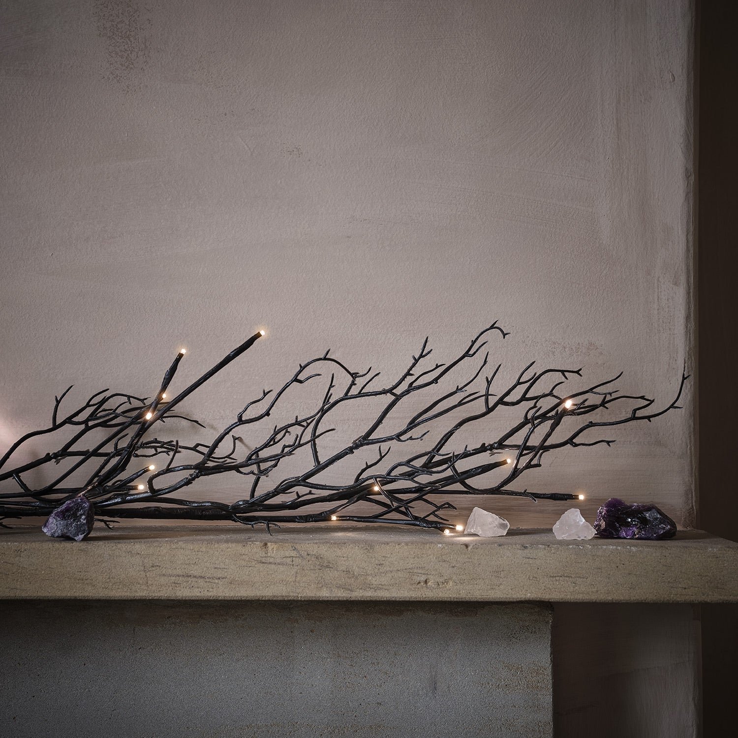 1.5m Pre Lit Black Twig Halloween Garland - Image 5