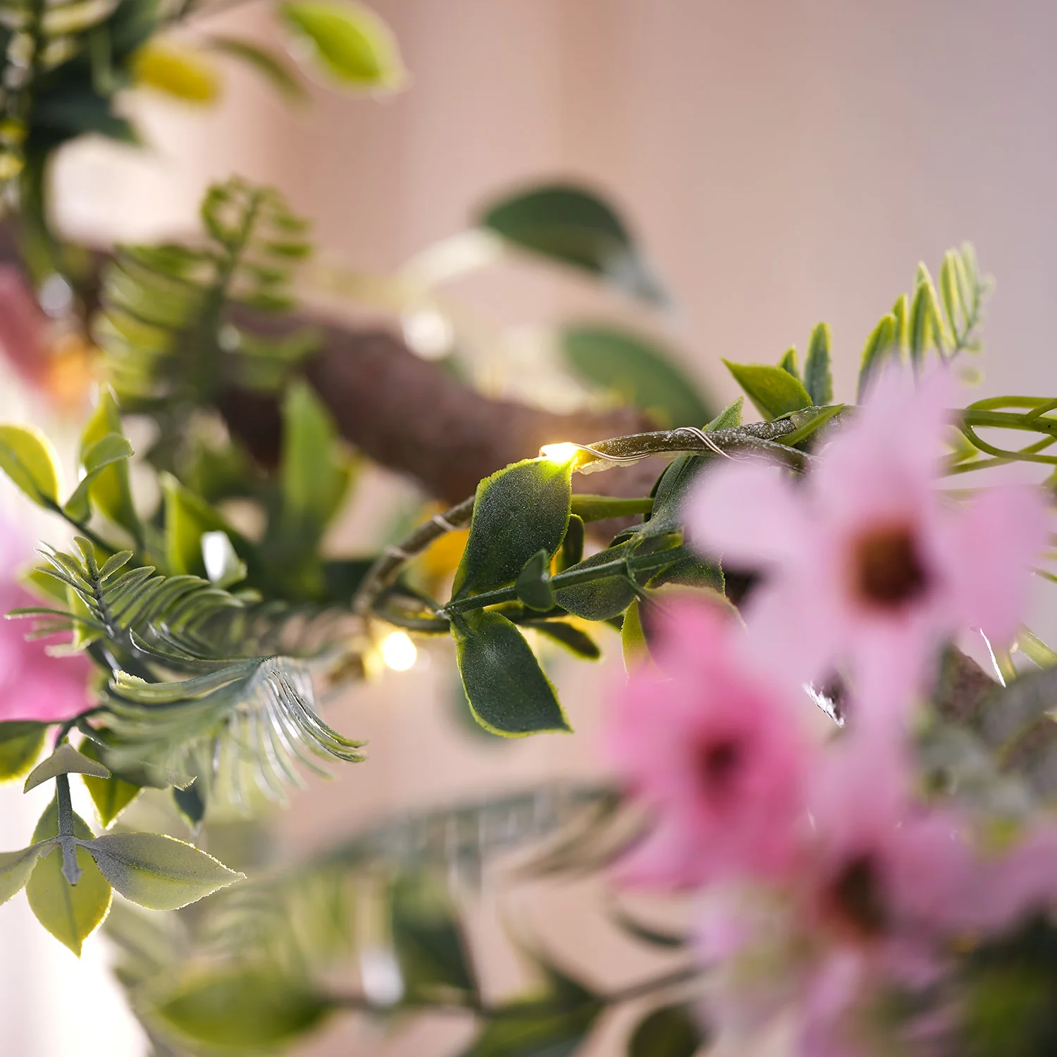 1.5m Pre Lit Spring Flower Garland - Image 6