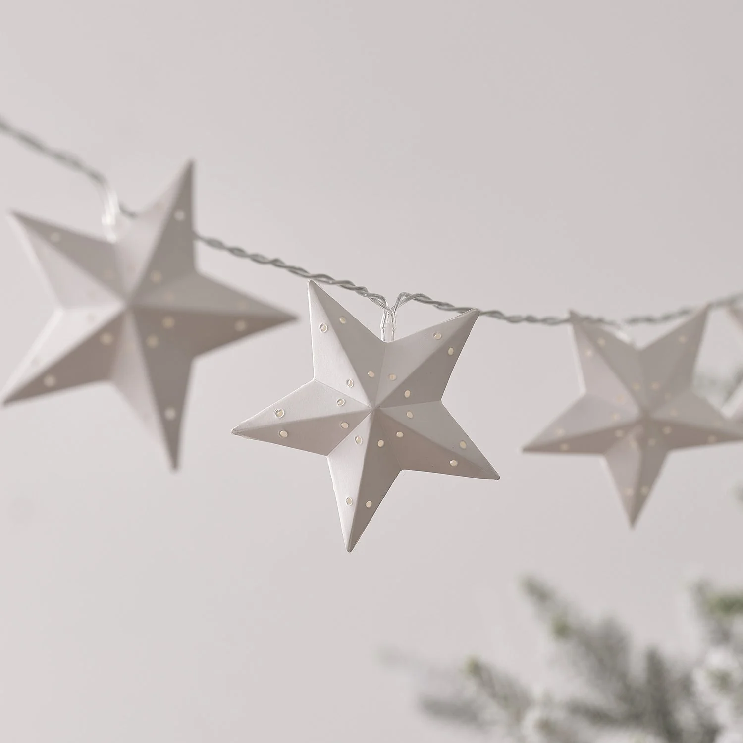 1.8m Paper Star LED Christmas String Lights - Image 4