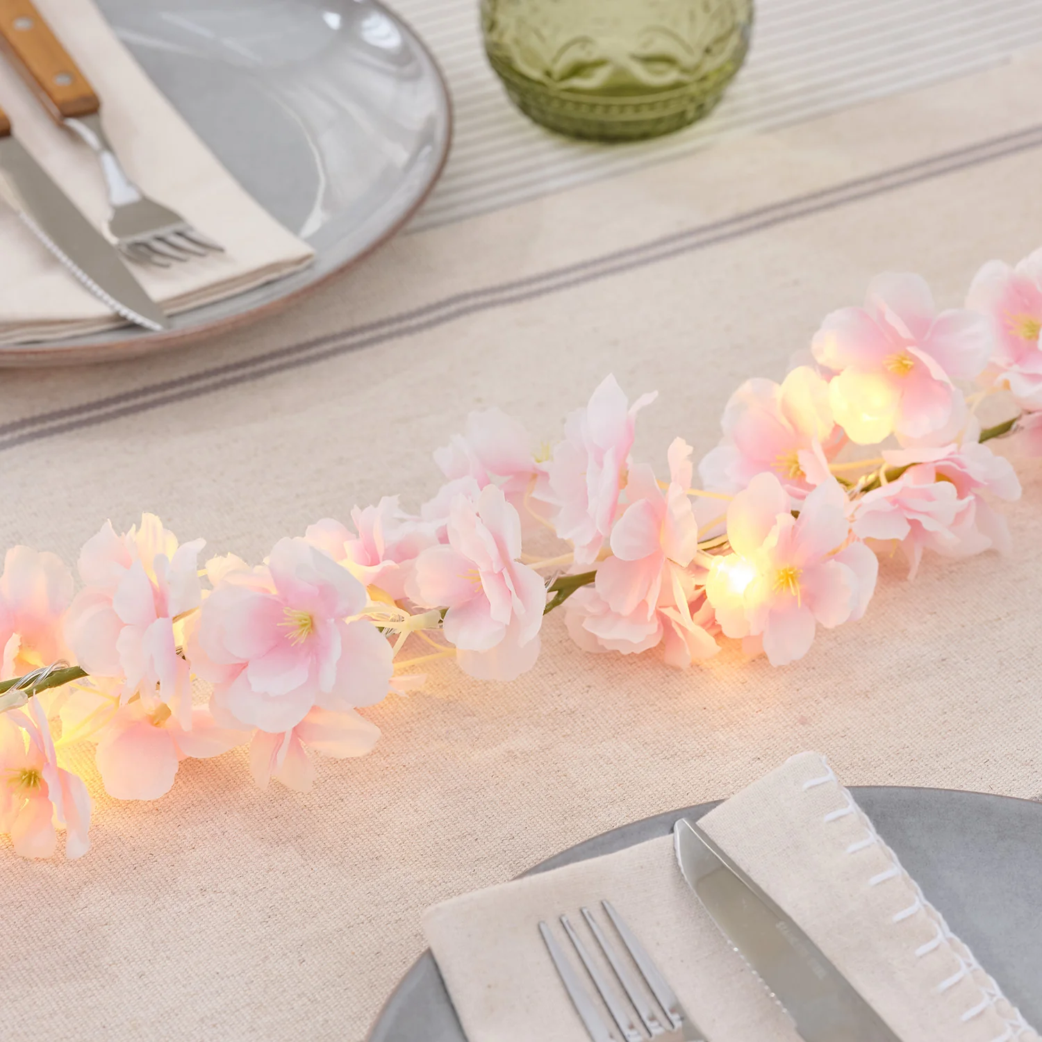 1.8m Pre Lit Cherry Blossom Garland - Image 3