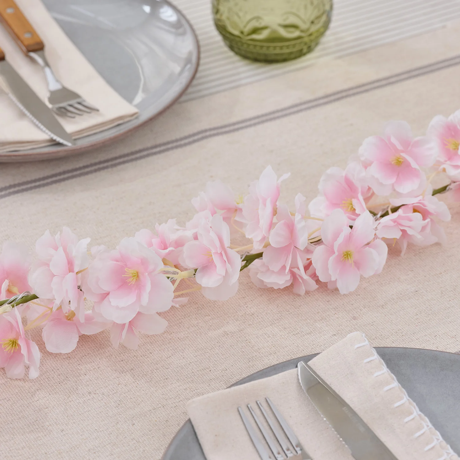 1.8m Pre Lit Cherry Blossom Garland - Image 4