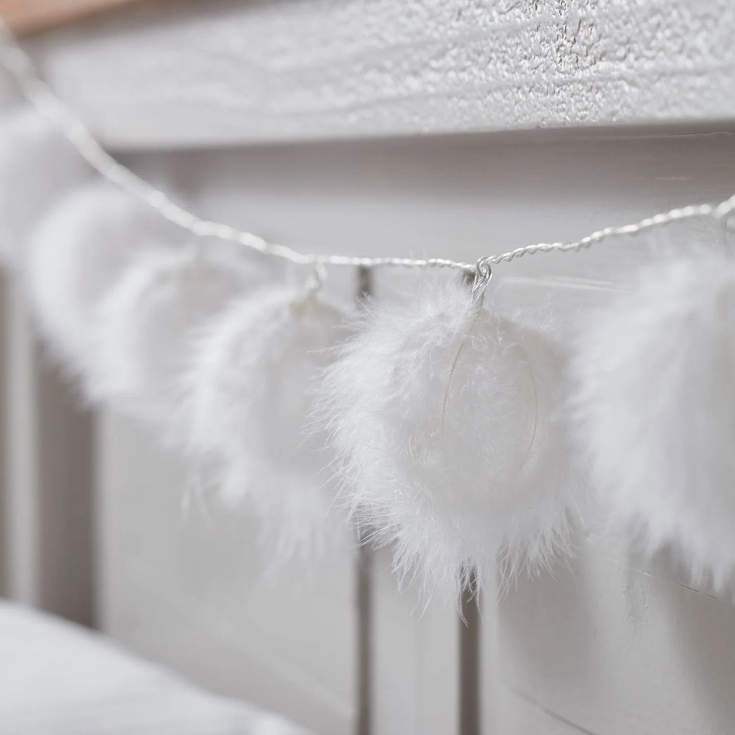 10 Fluffy Ball Battery Fairy Lights - Image 2