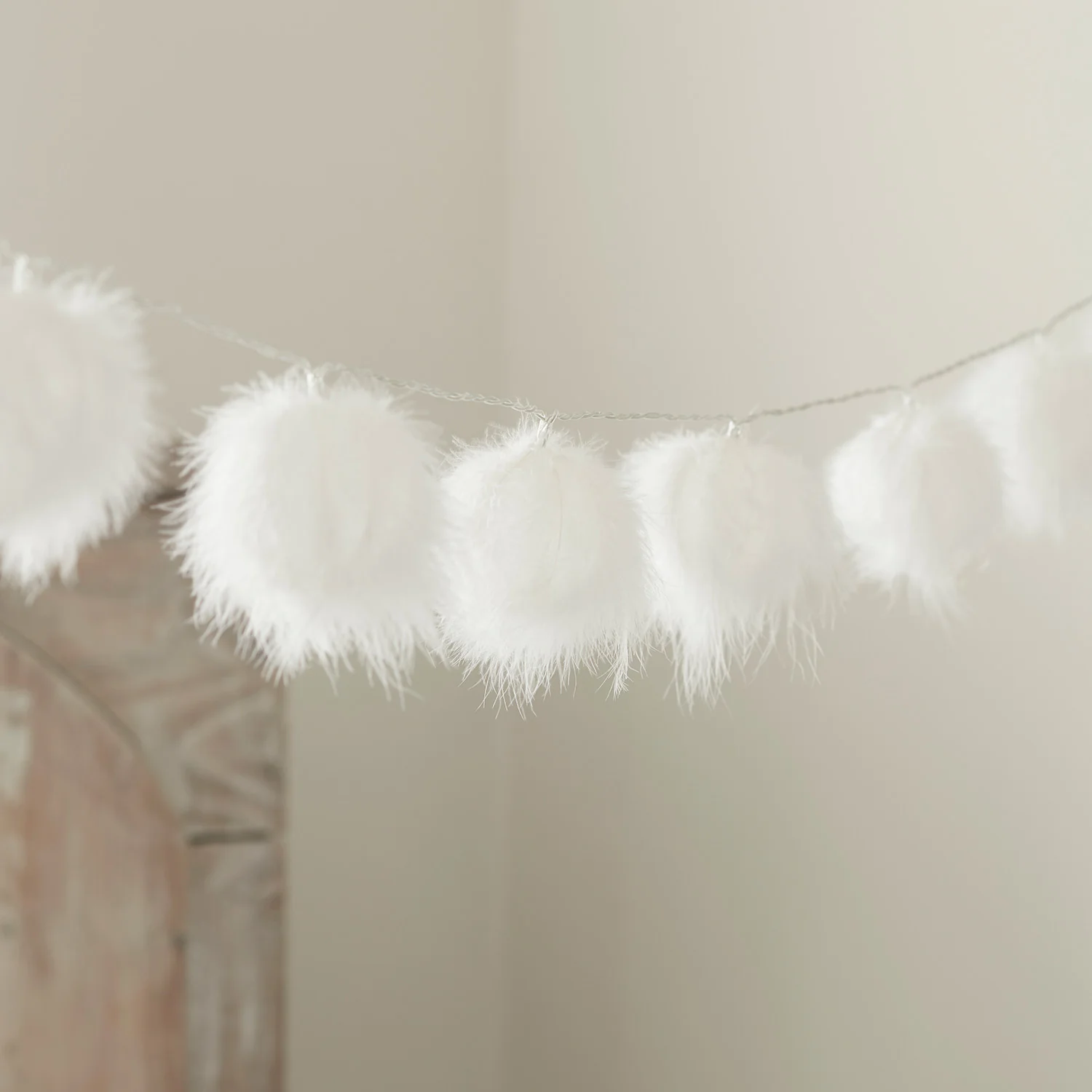 10 Fluffy Ball Battery Fairy Lights - Image 5