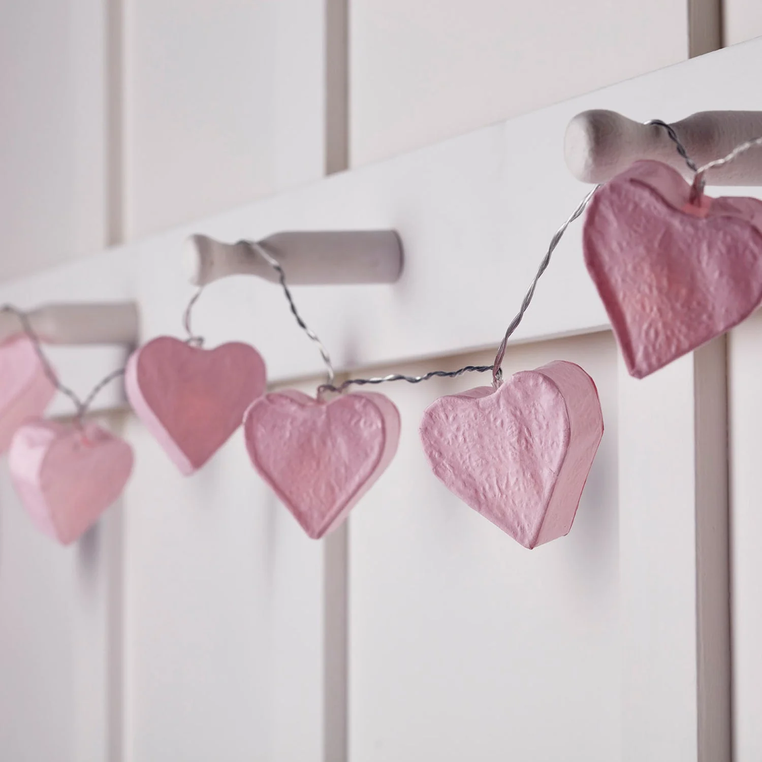 10 LED Paper Heart Battery Fairy Lights - Image 2