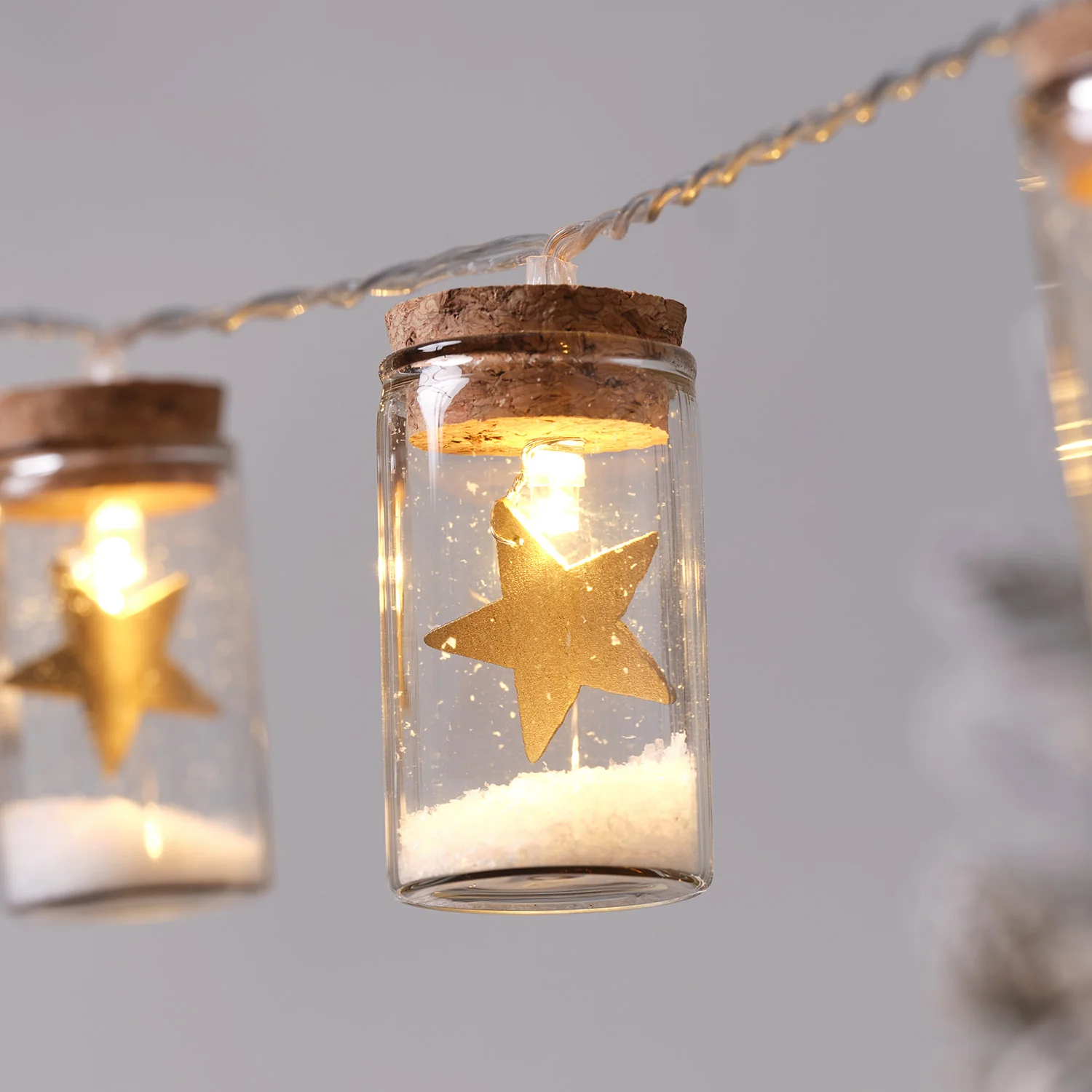 10 Star Glass Bottle LED String Lights - Image 4