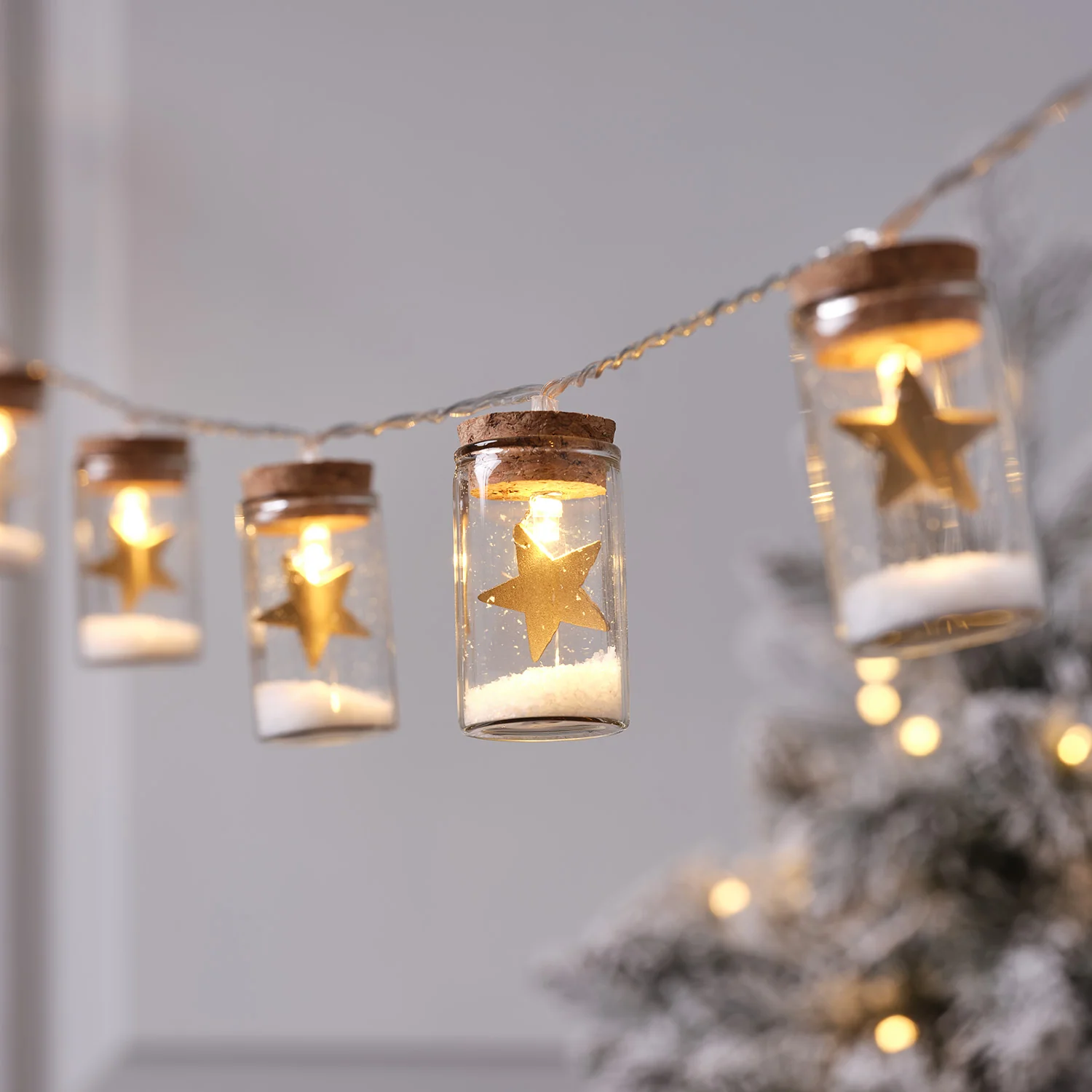 10 Star Glass Bottle LED String Lights - Image 6