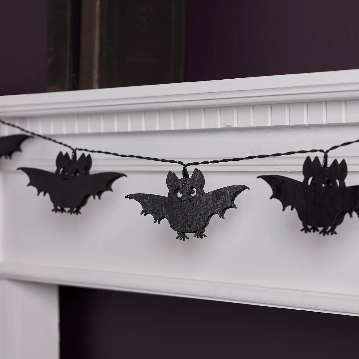 10 Wooden Bat Halloween Fairy Lights - Image 3
