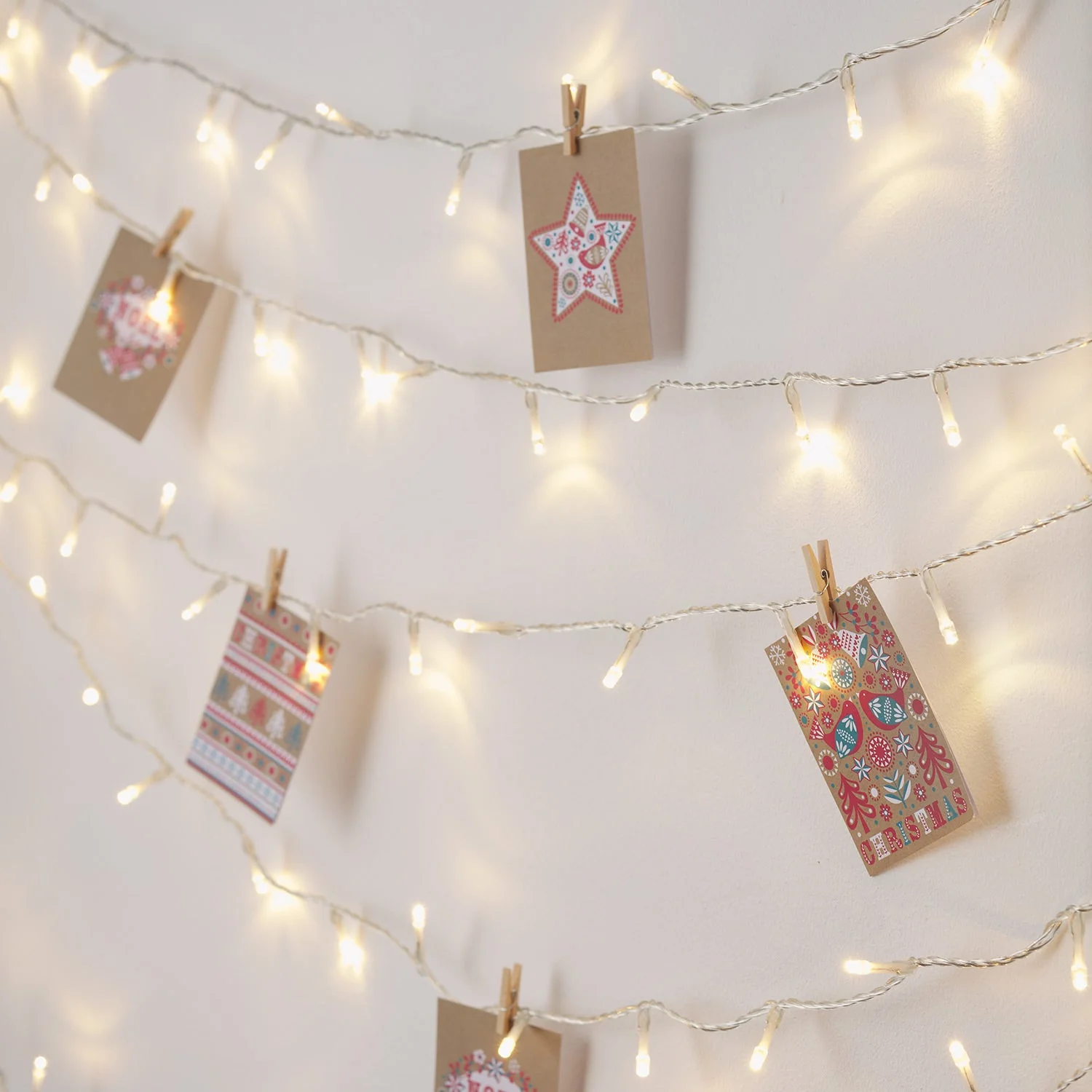 100 Warm White LED Fairy Lights On Clear Cable - Image 8