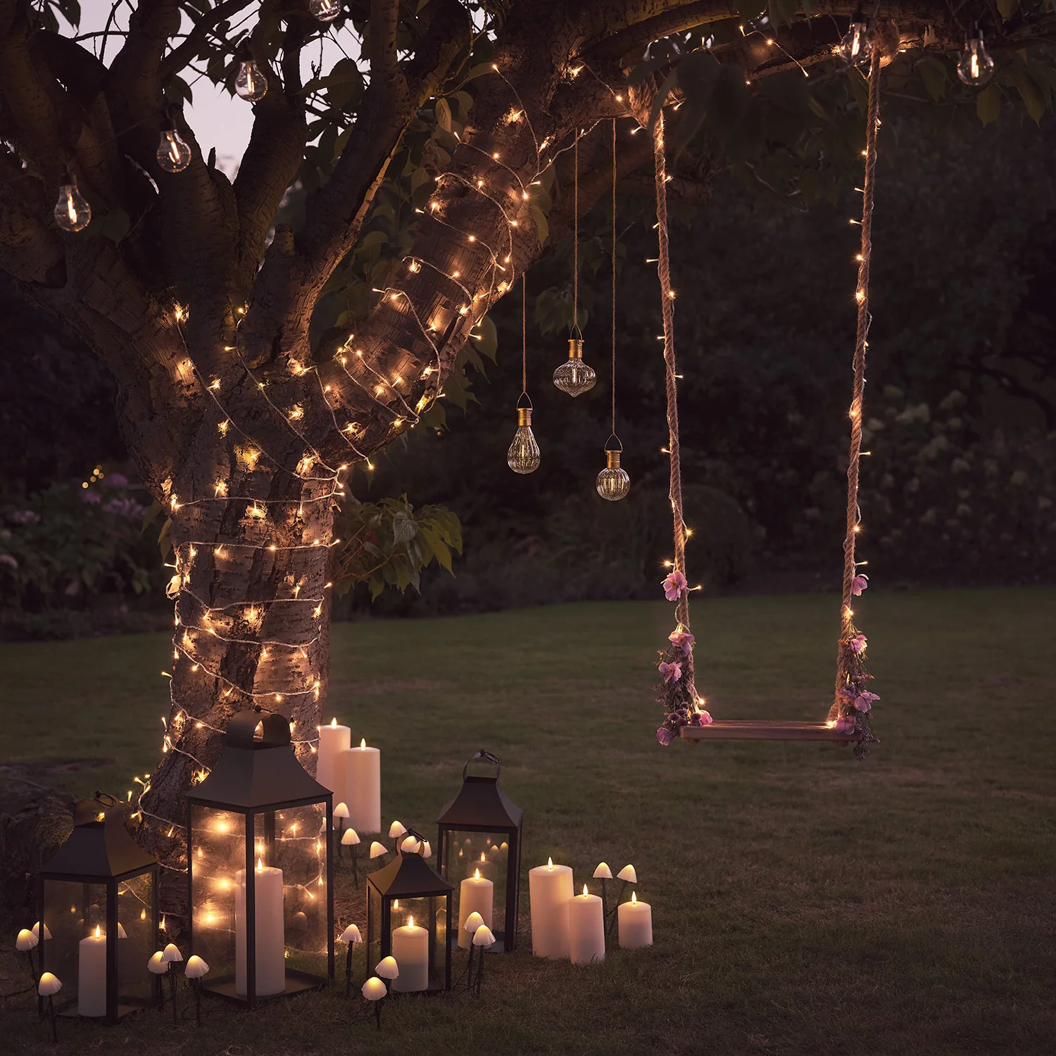12 Mini Mushroom Solar Stake Lights - Image 3