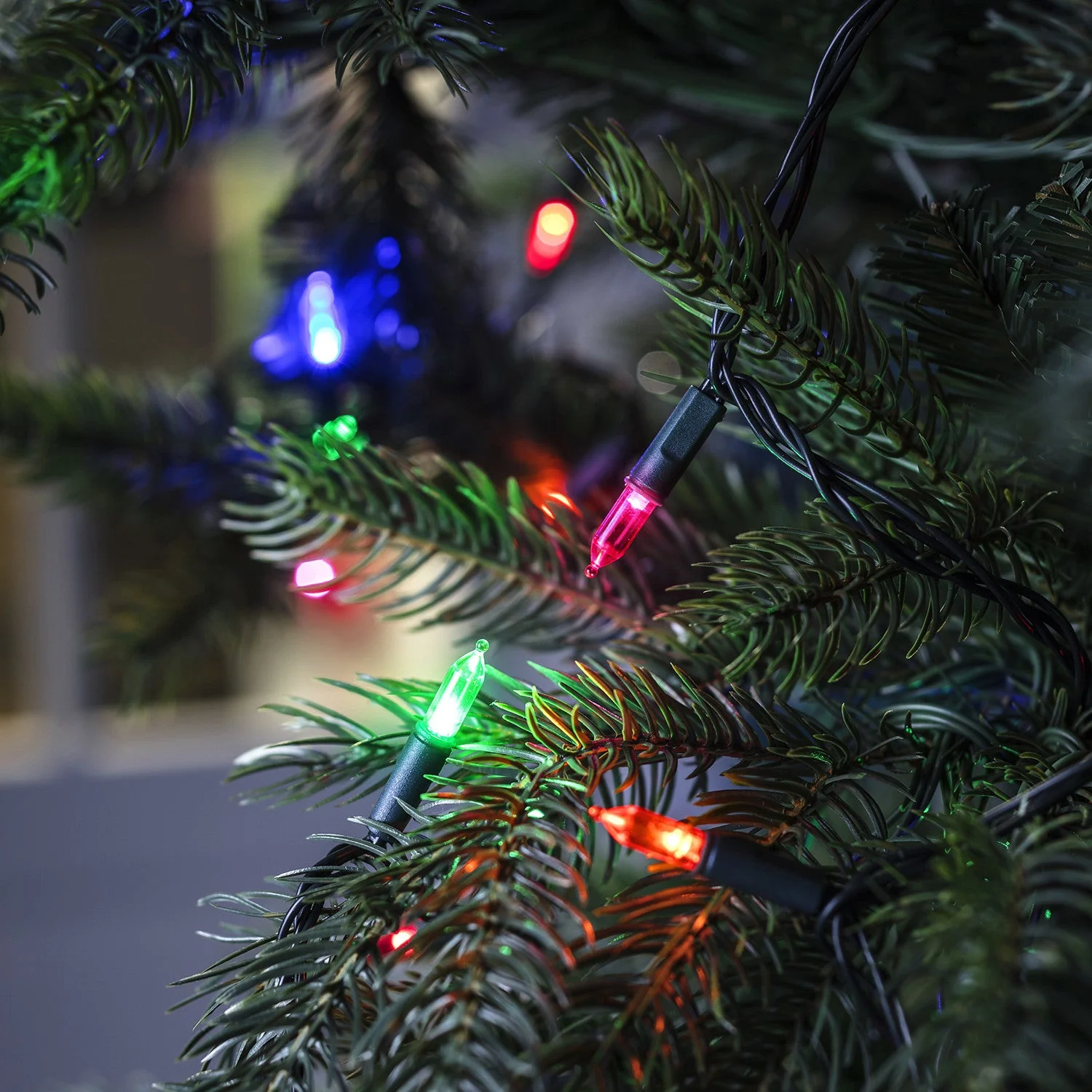 150 Multi Coloured LED Traditional Christmas Tree Lights - Image 2