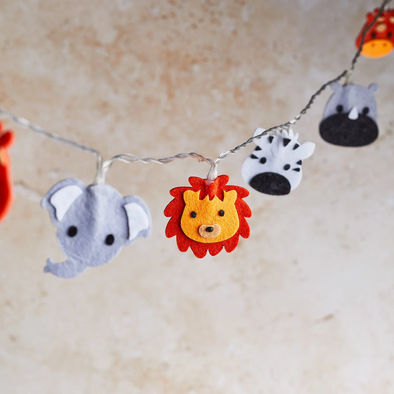 16 Felt Safari Children's Fairy Lights - Image 2