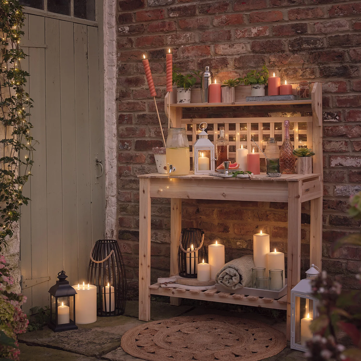 2 TruGlow® Terracotta Coloured Solar Tiki Torches - Image 4