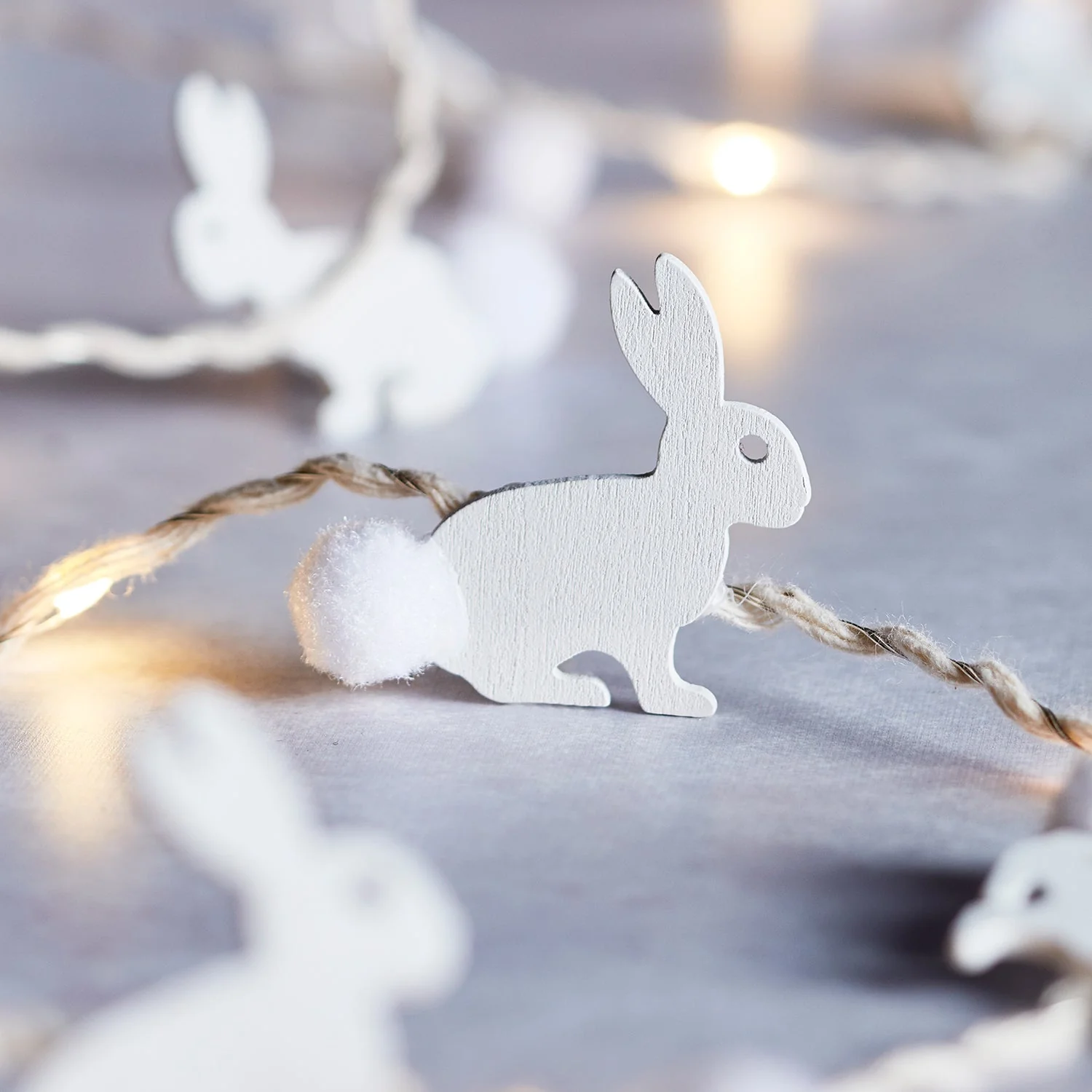 20 Wooden Bunny Micro Fairy Lights - Image 2