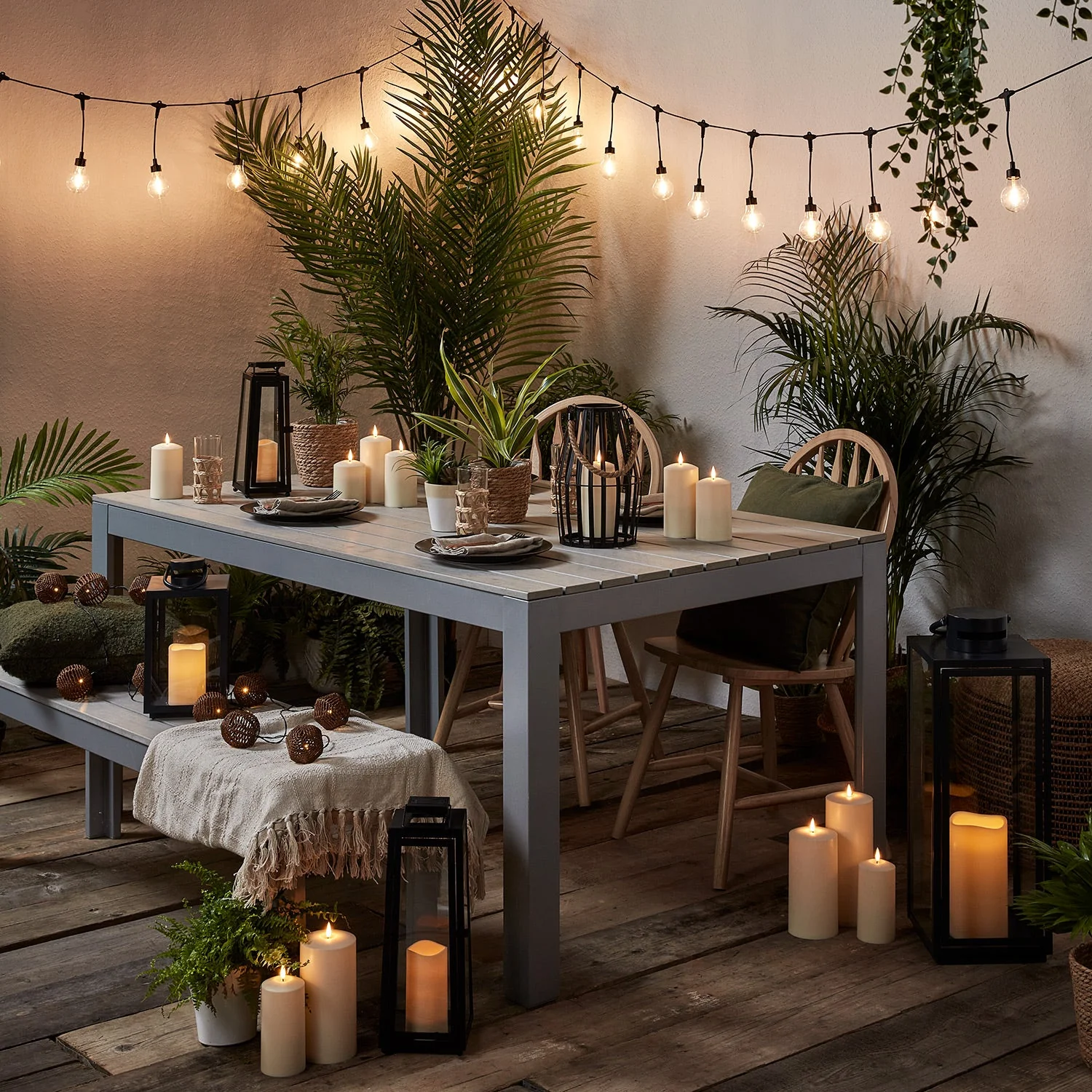 20 Drop Bulb Vintage Style Premium Solar Festoon Lights - Image 3