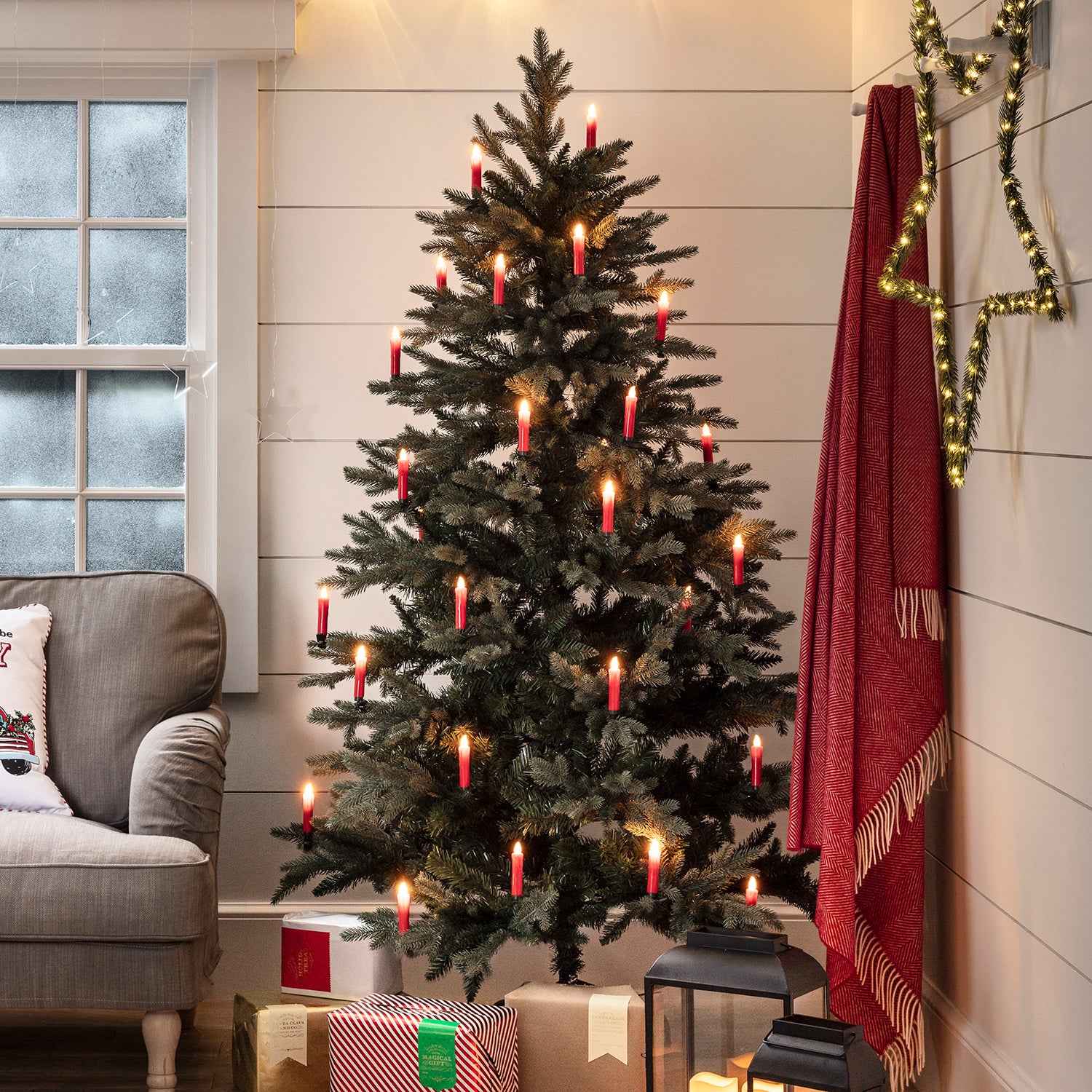 20 Red Christmas Tree Candle Lights - Image 4