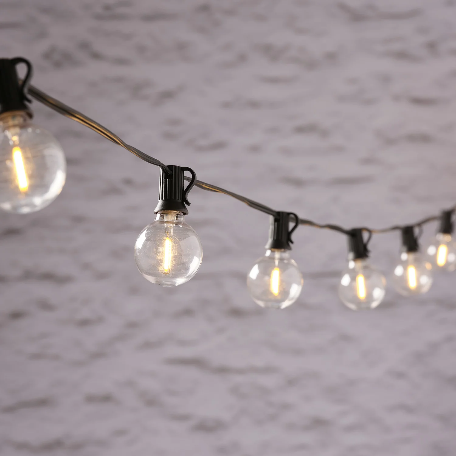 20 Warm White Connectable Solar Festoon Lights with Mini Stakes - Image 4