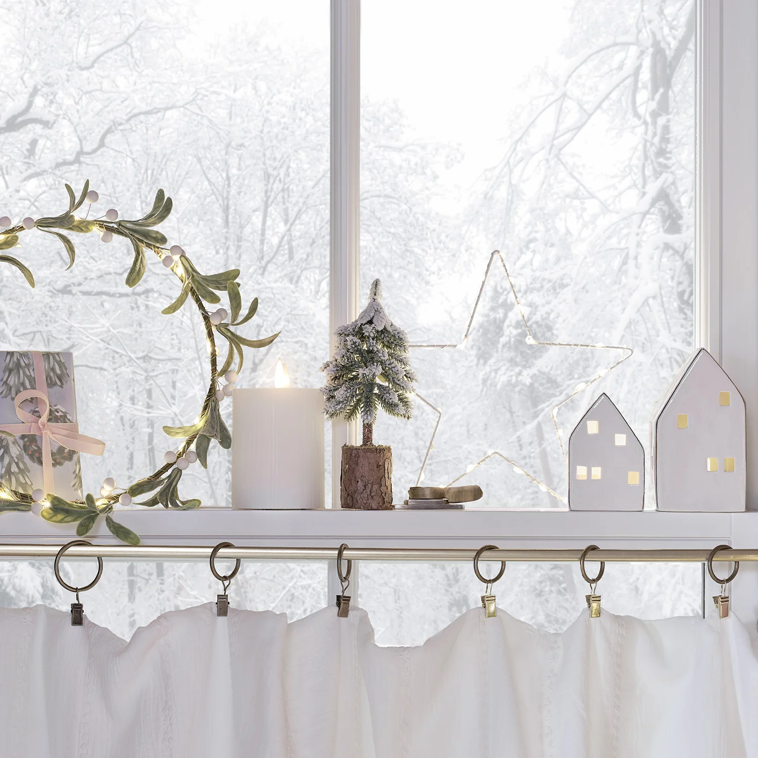 21cm Snowy Winter Tree Trio - Image 2