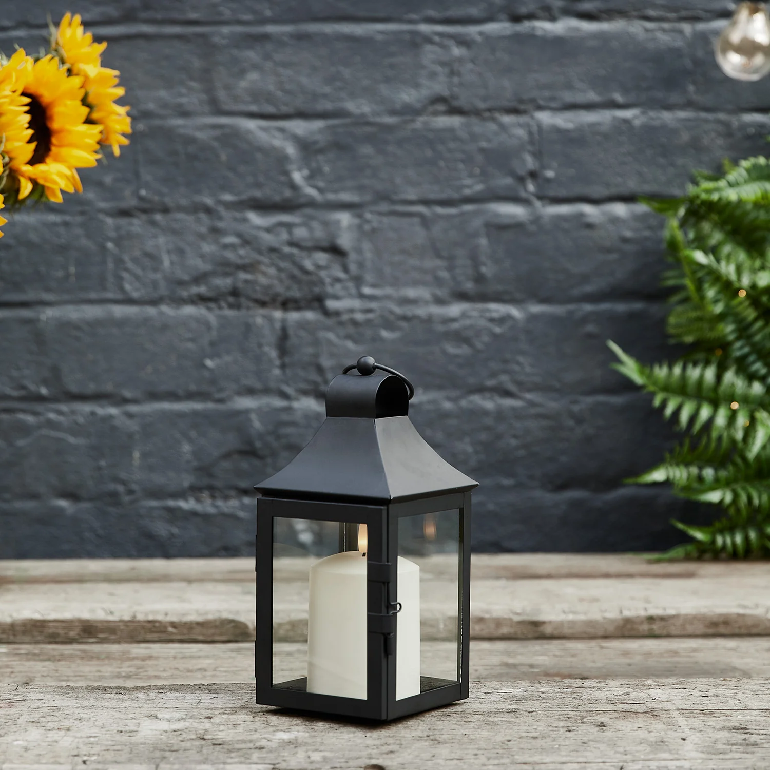 25cm Albury Black Garden Lantern with TruGlow® Candle - Image 5
