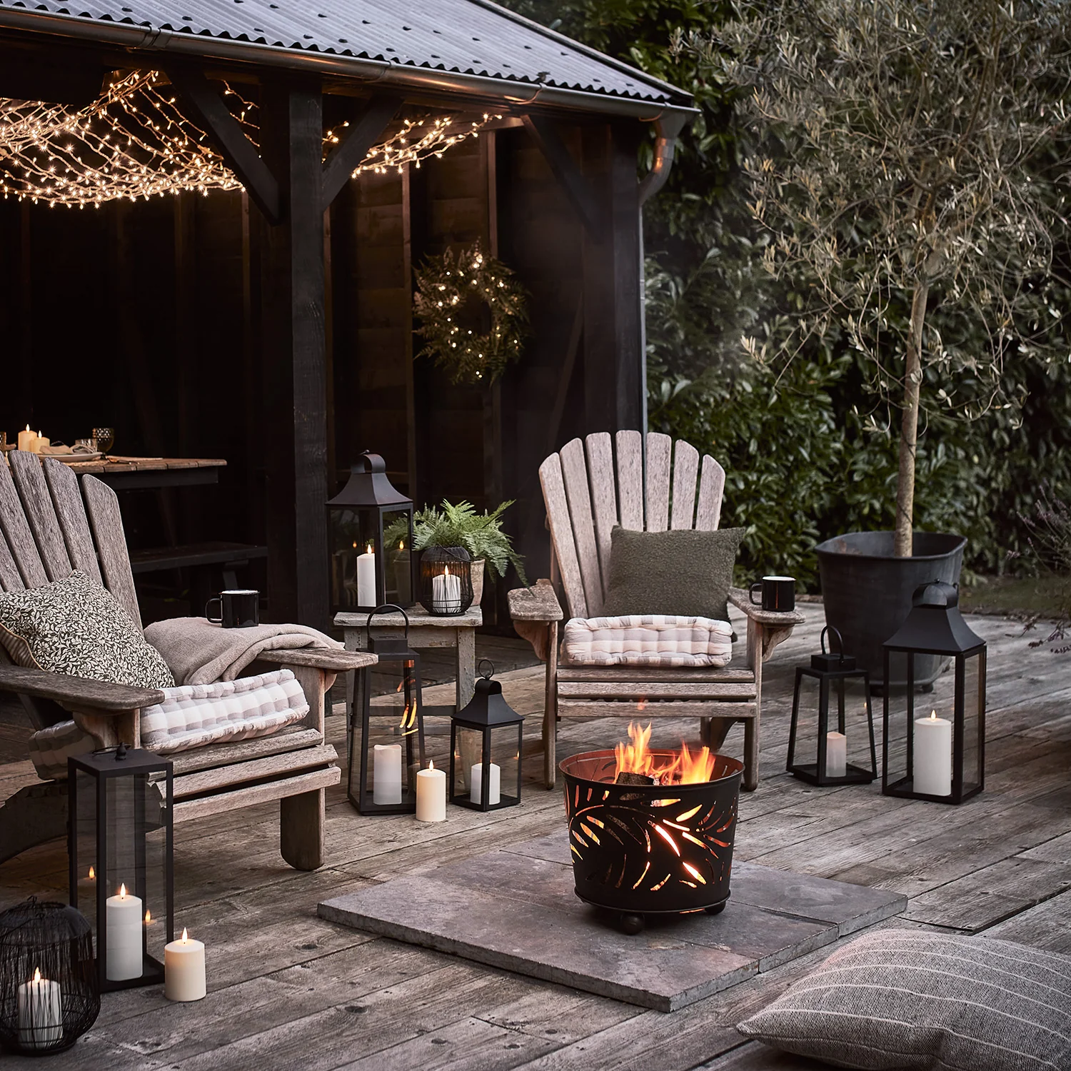 25cm Albury Black Garden Lantern with TruGlow® Candle - Image 6