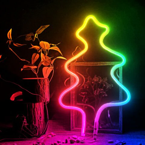 2m 192 LED Twinkly Flex Smart App Controlled Neon Light Multi Coloured - Image 2