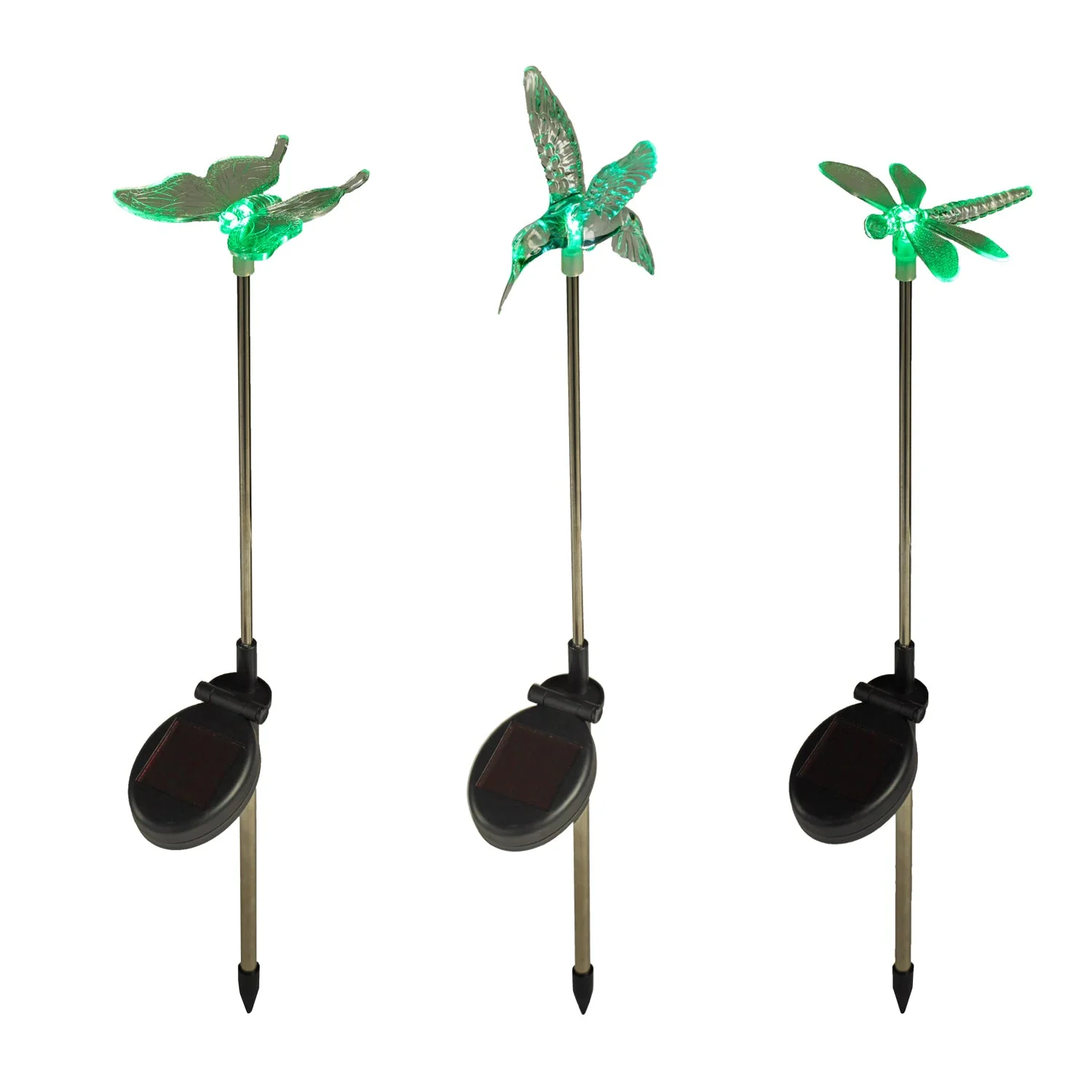 3 Butterfly, Dragonfly And Bird Solar Stakes - Image 3