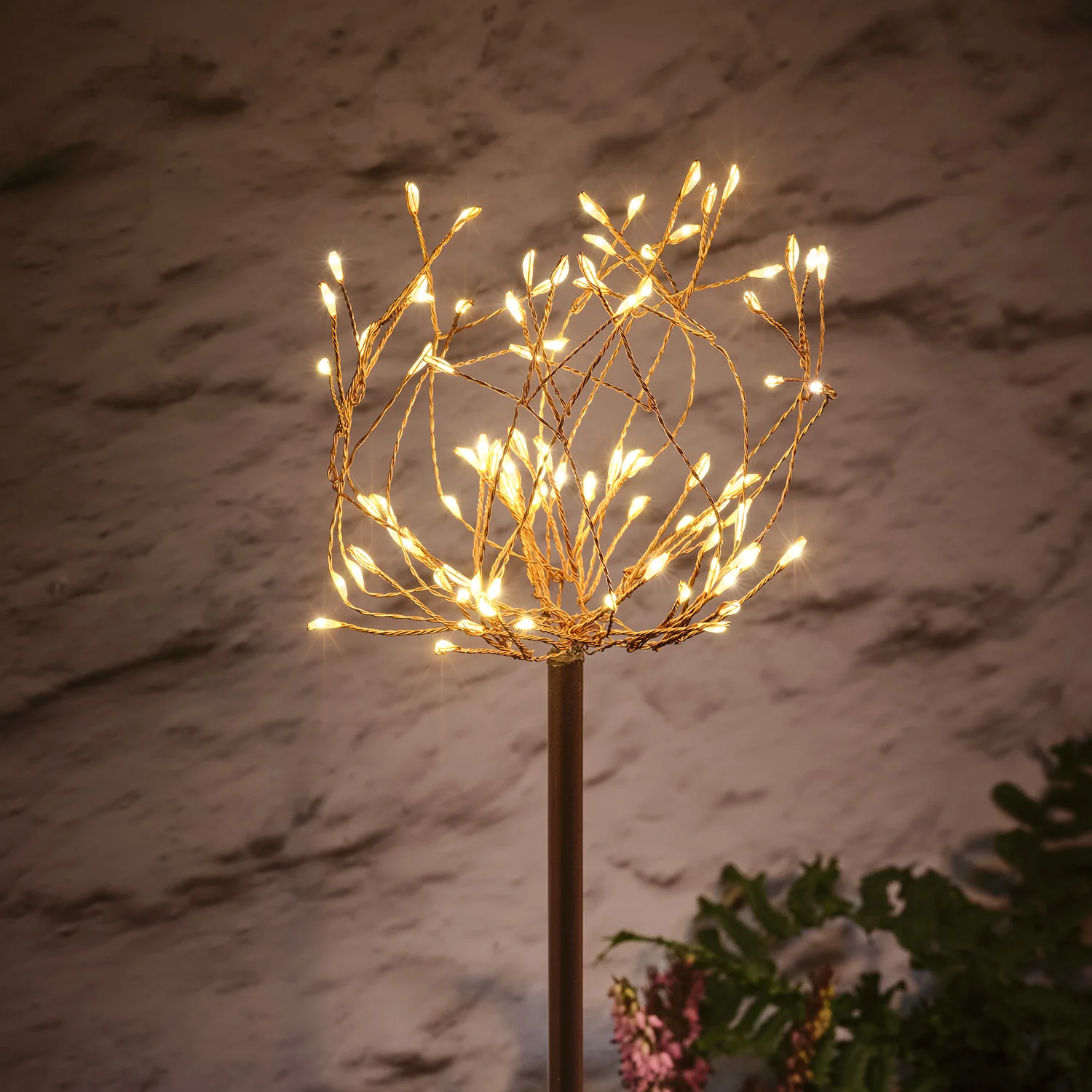 3 Flower Shaped Micro LED Solar Stake Lights - Image 2