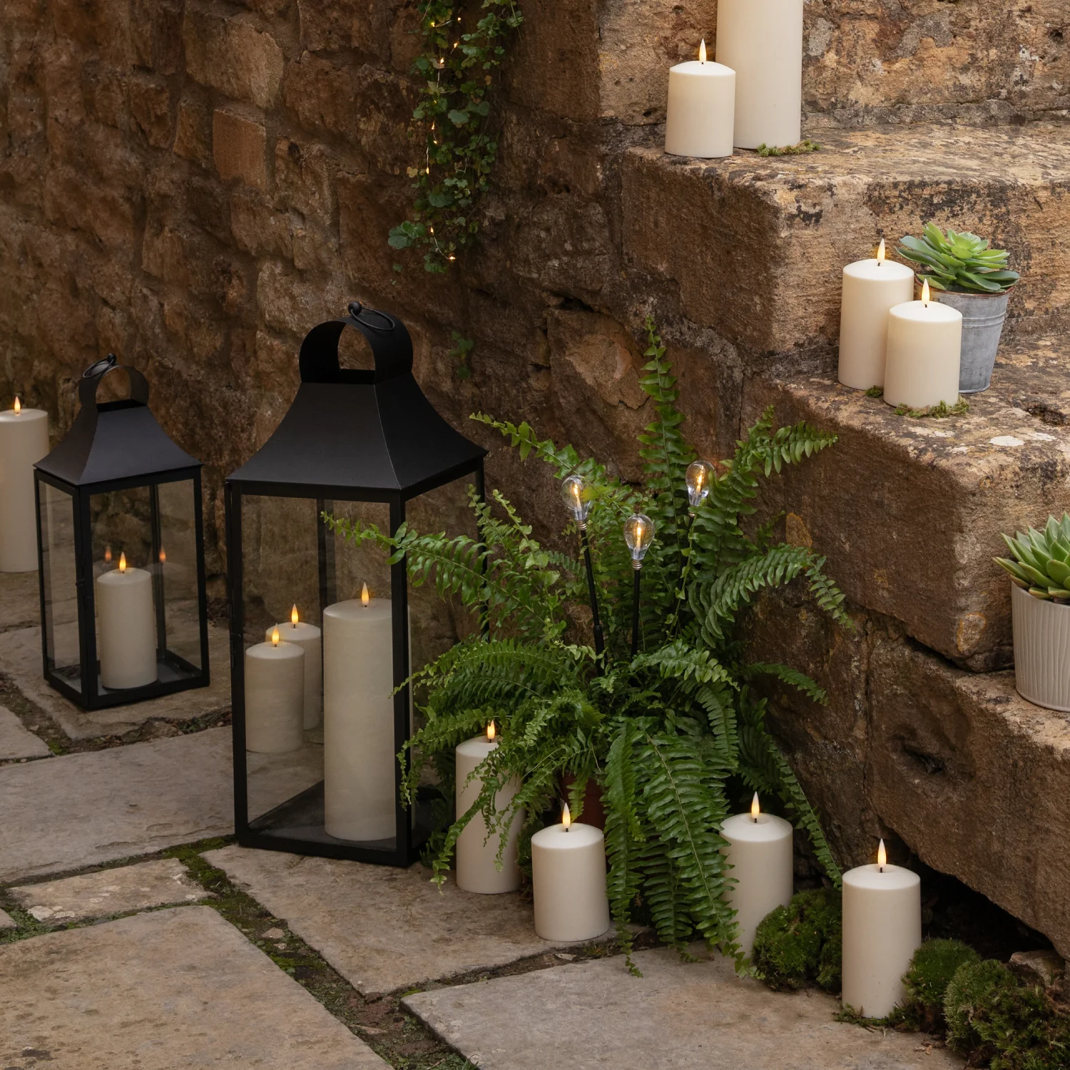 3 Mini Solar Festoon Stake Lights - Image 3