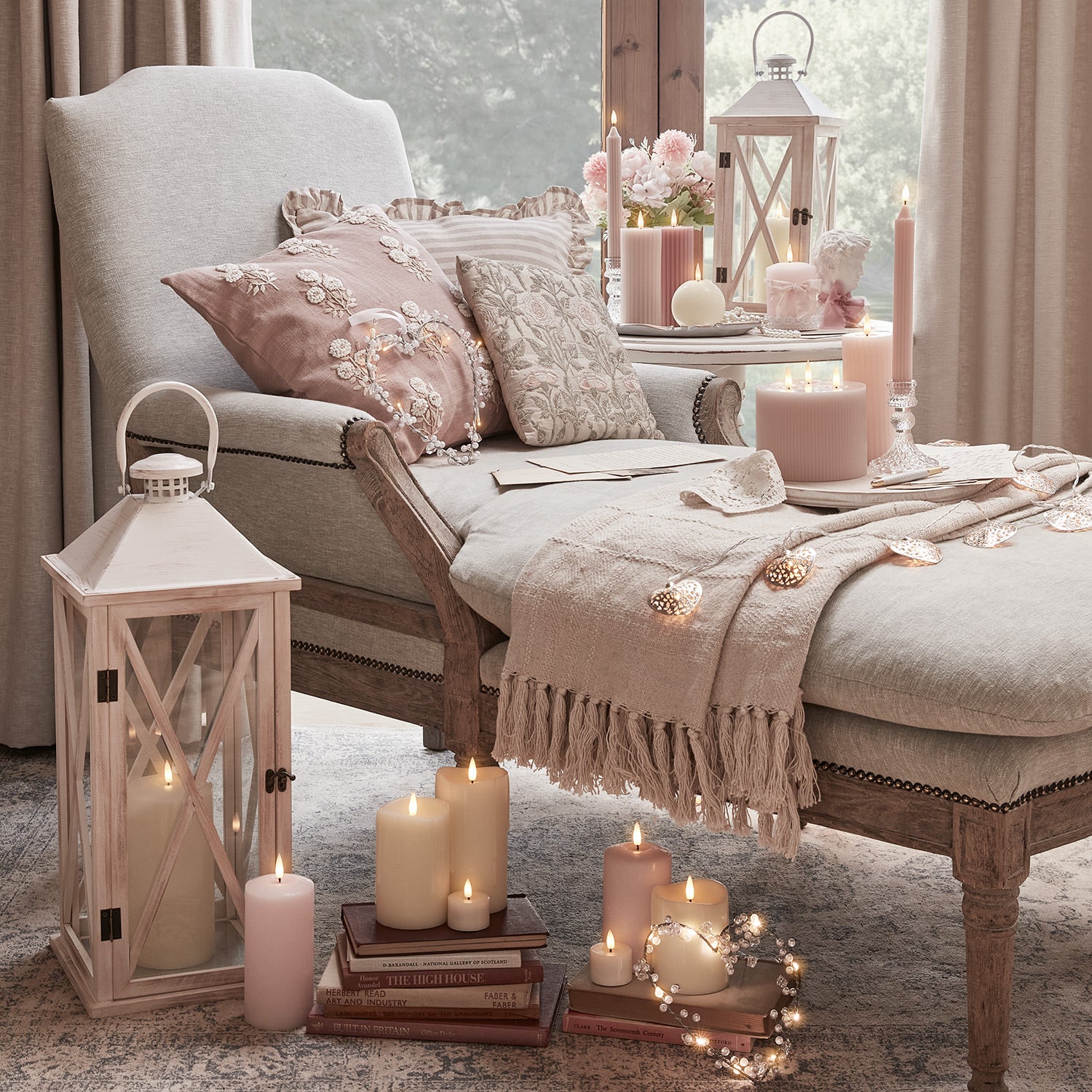 3 Wick Fluted Blush Pink TruGlow® LED Candle - Image 4