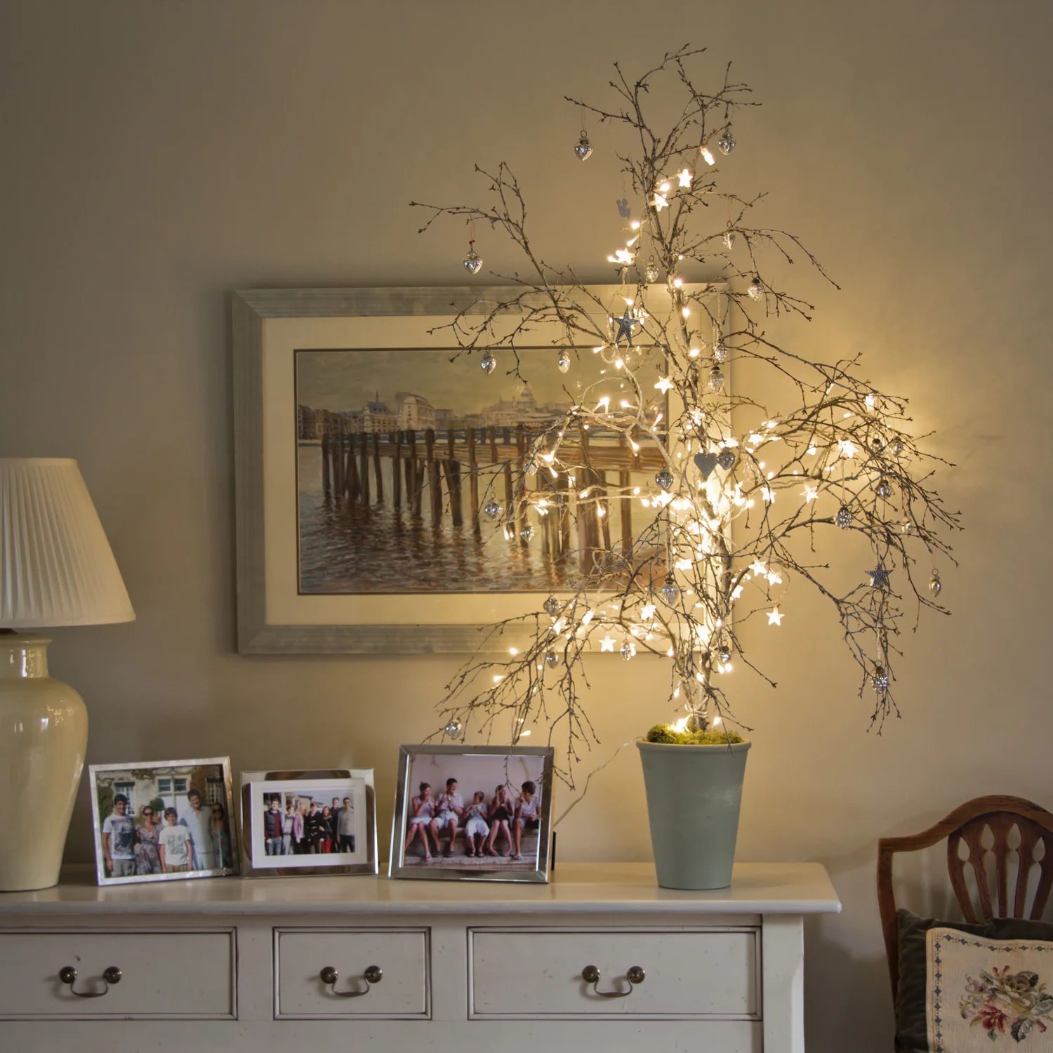 30 Warm White LED Star Fairy Lights On Clear Cable - Image 4