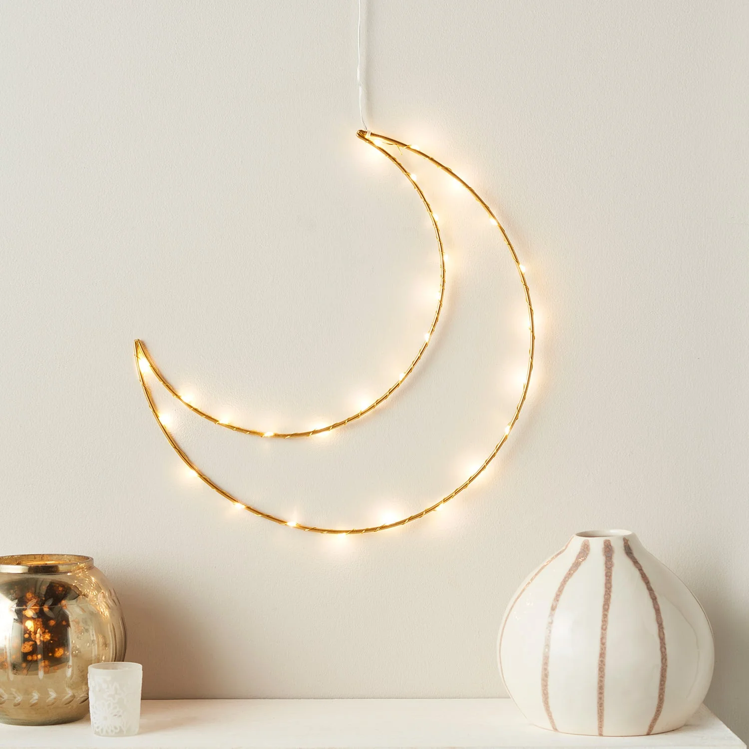30cm Gold Osby Moon Battery Light - Image 2