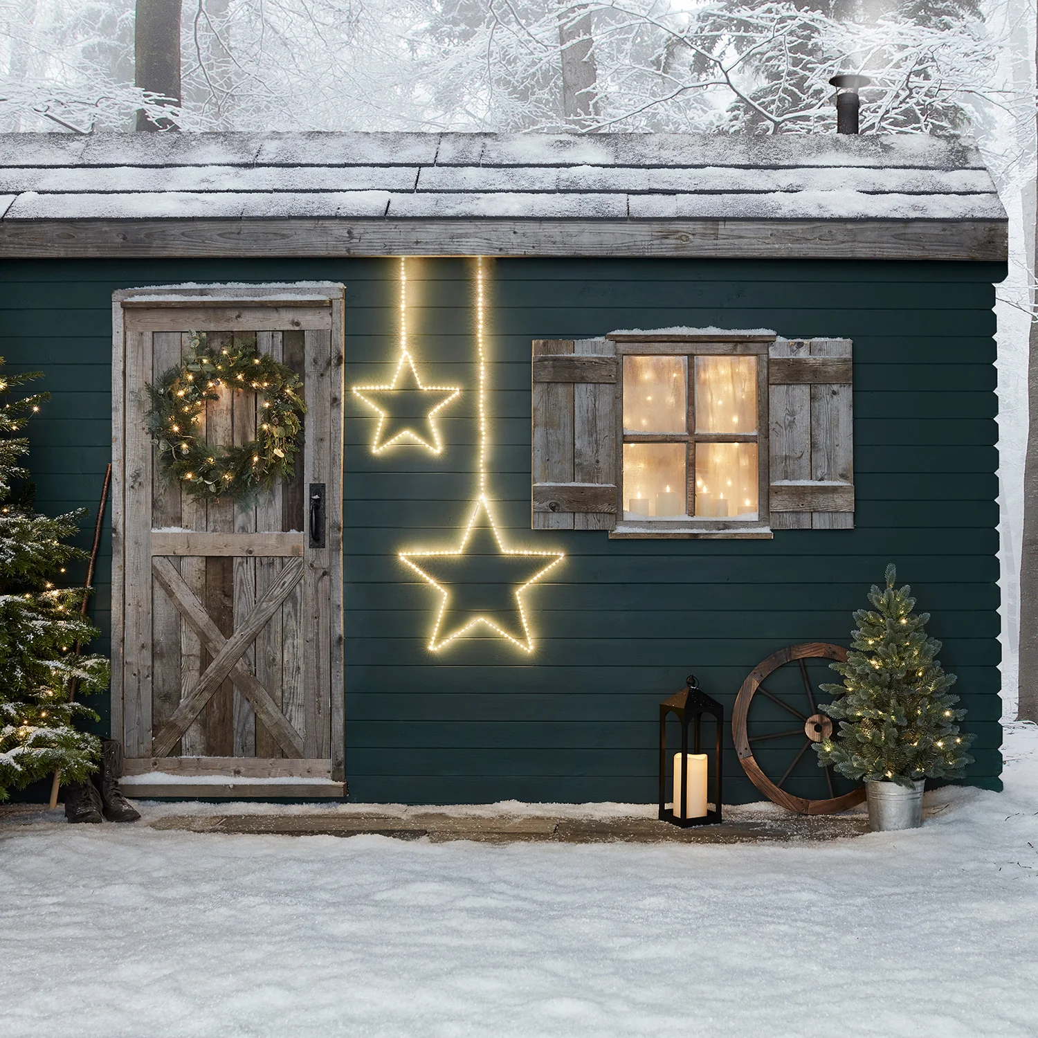 38cm Outdoor Hanging Star Light - Image 3