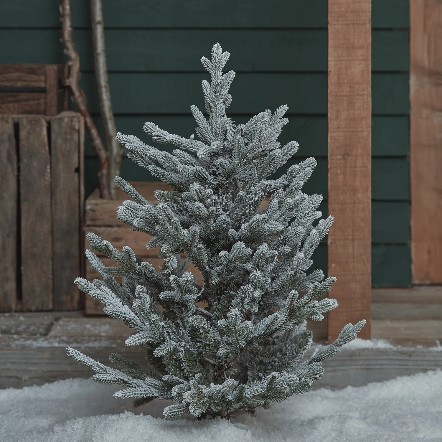 3ft Dual Colour LED Snowy Outdoor Christmas Tree Stake - Image 3