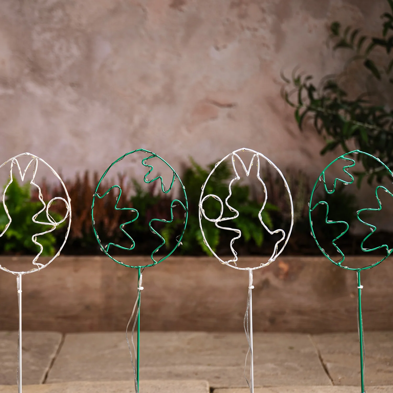 4 LED Easter Egg Garden Stake Lights - Image 2