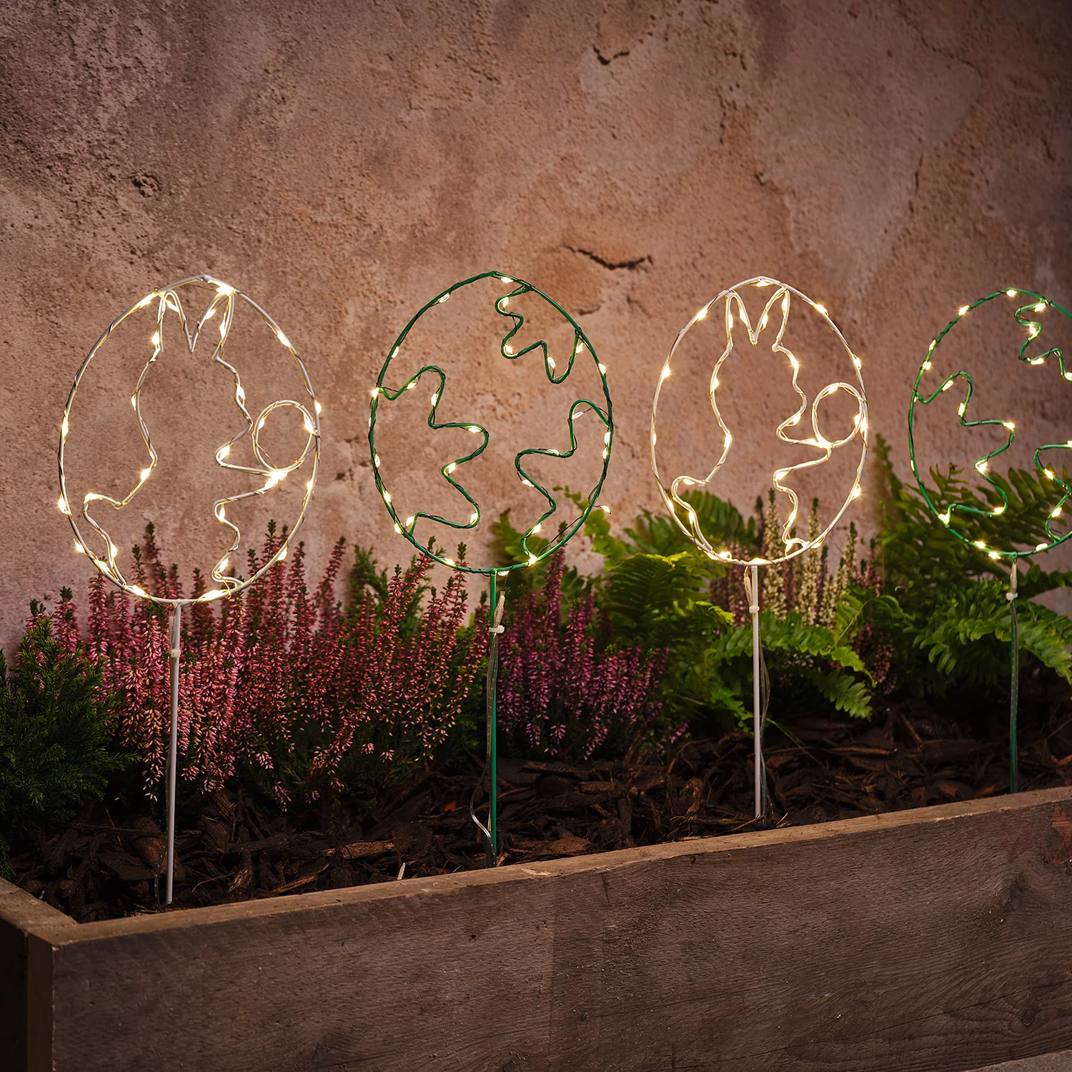 4 LED Easter Egg Garden Stake Lights - Image 3