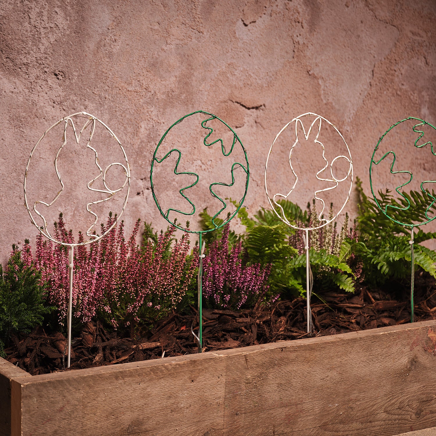 4 LED Easter Egg Garden Stake Lights - Image 4