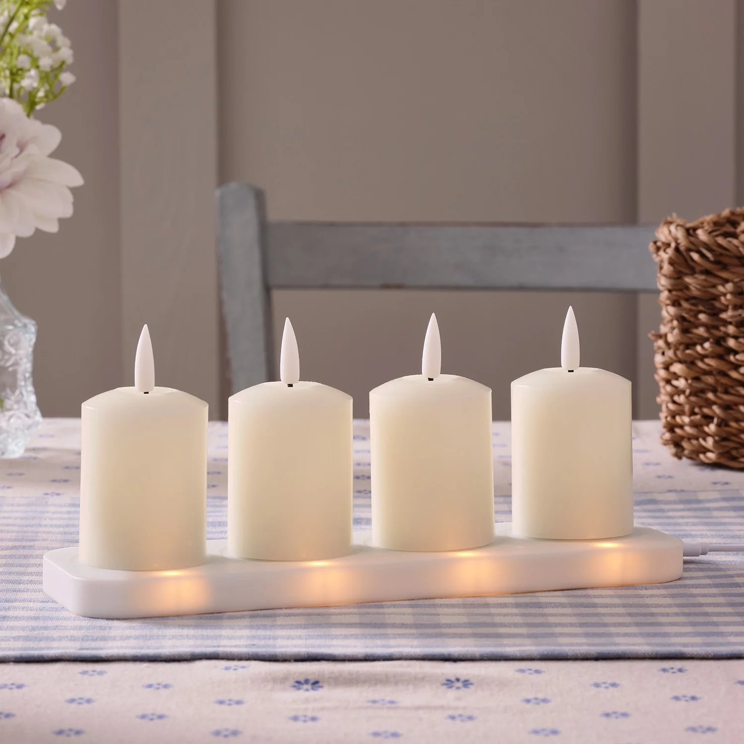 4 Rechargeable TruGlow® Votive Candles - Image 3