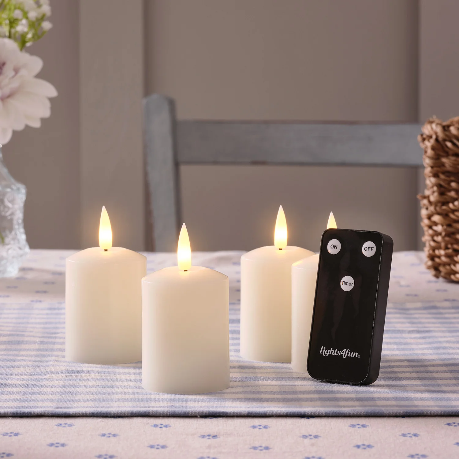 4 Rechargeable TruGlow® Votive Candles - Image 4