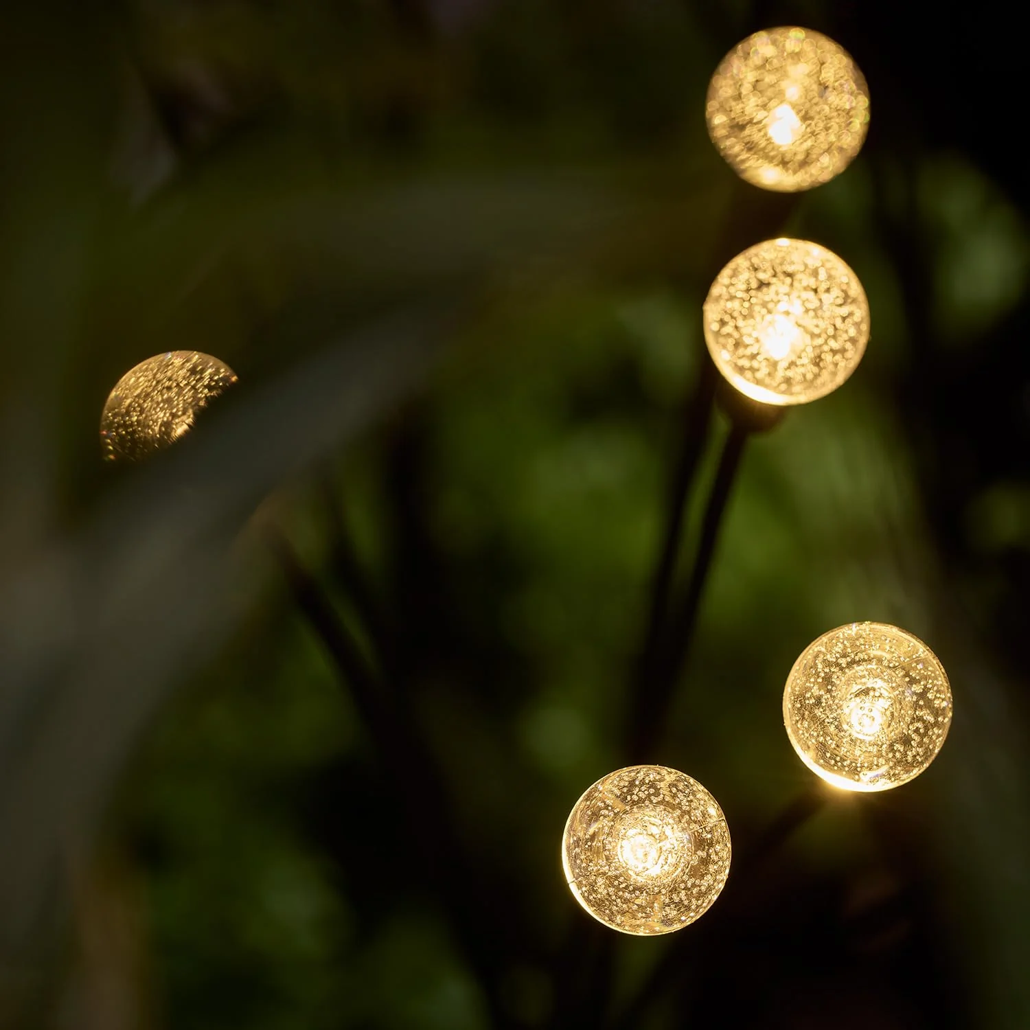4 Pacific Wavy Bubble Solar Stake Lights - Image 2