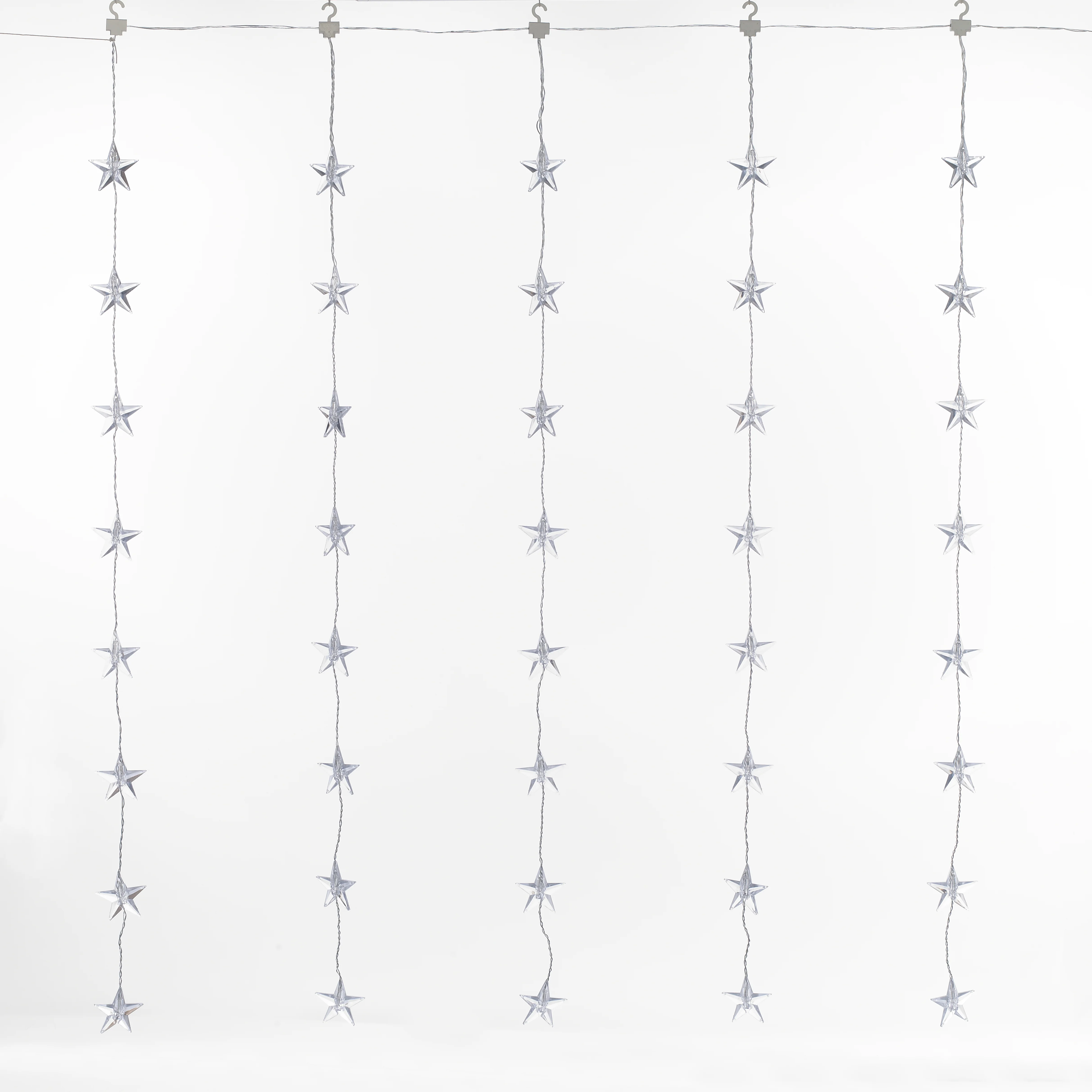 40 Warm White LED Star Curtain Light - Image 7