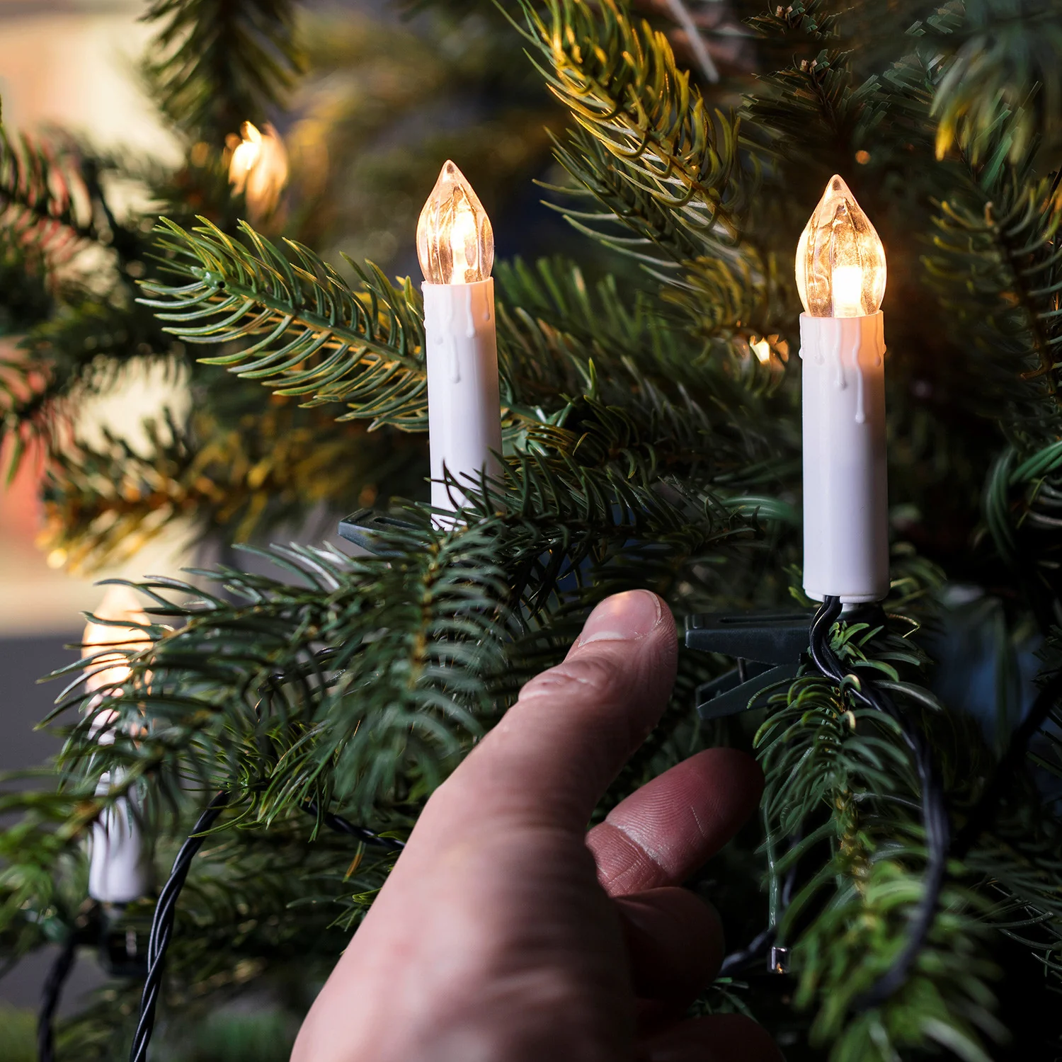 50 Warm White Christmas Tree Candle Lights - Image 2
