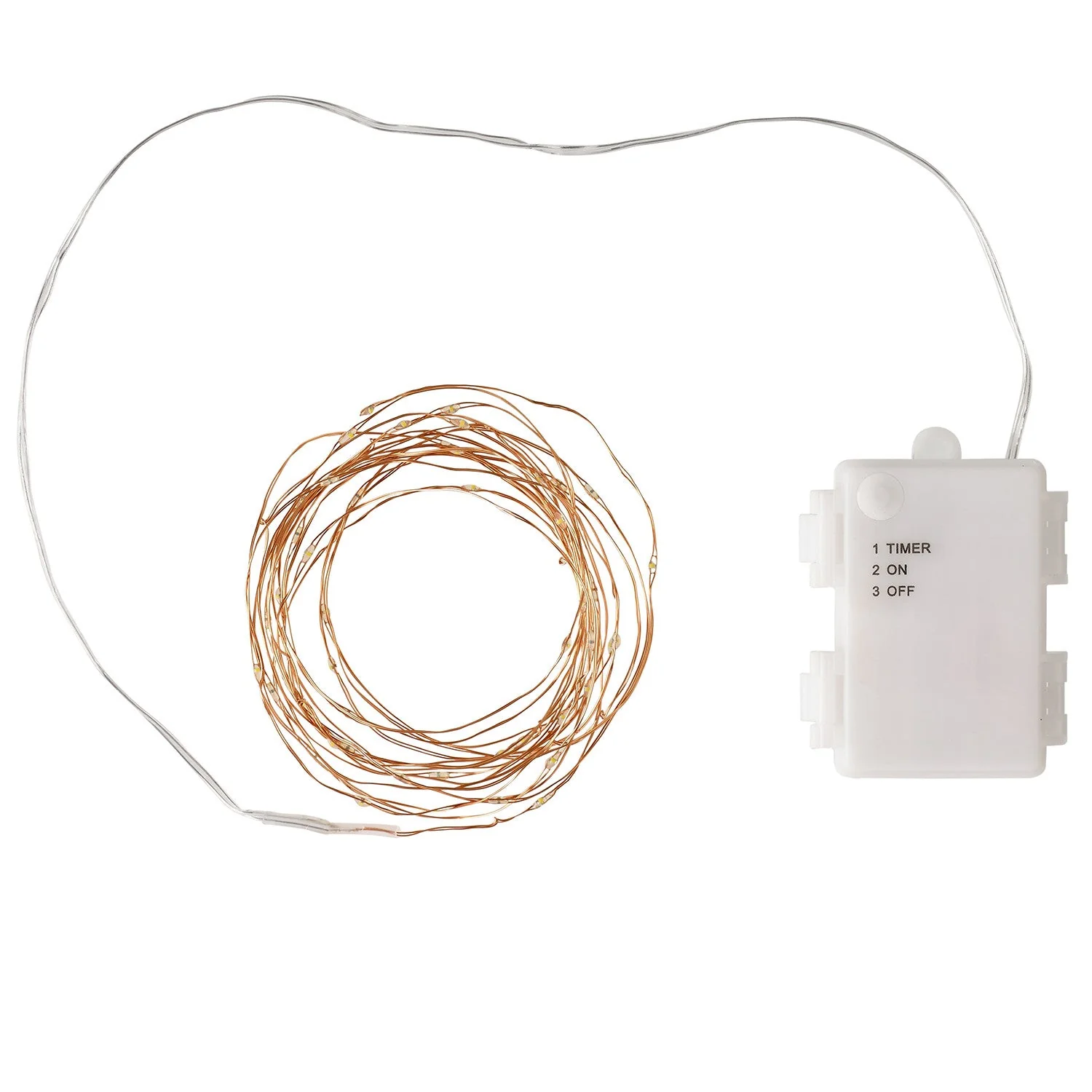 50 Warm White LED Copper Outdoor Micro Fairy Lights - Image 5