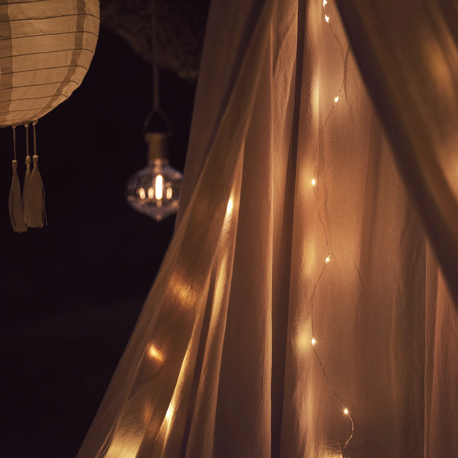 50 Warm White LED Micro Battery Outdoor Fairy Lights - Image 7