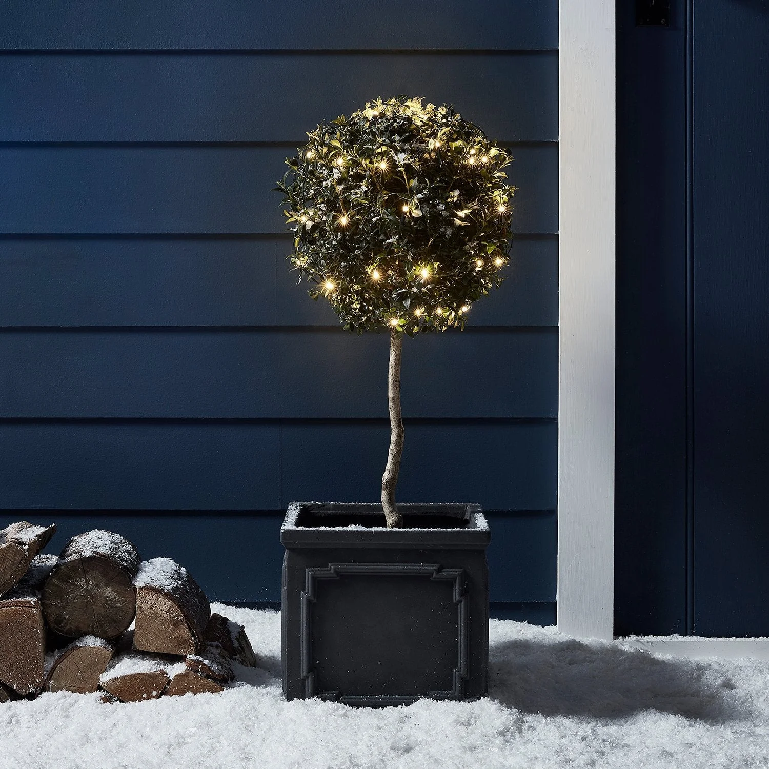 50 Warm White LED Outdoor Battery Fairy Lights On Clear Cable - Image 4