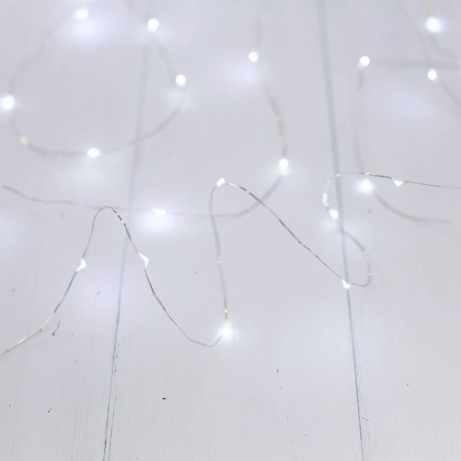 50 White LED Micro Battery Outdoor Fairy Lights - Image 3