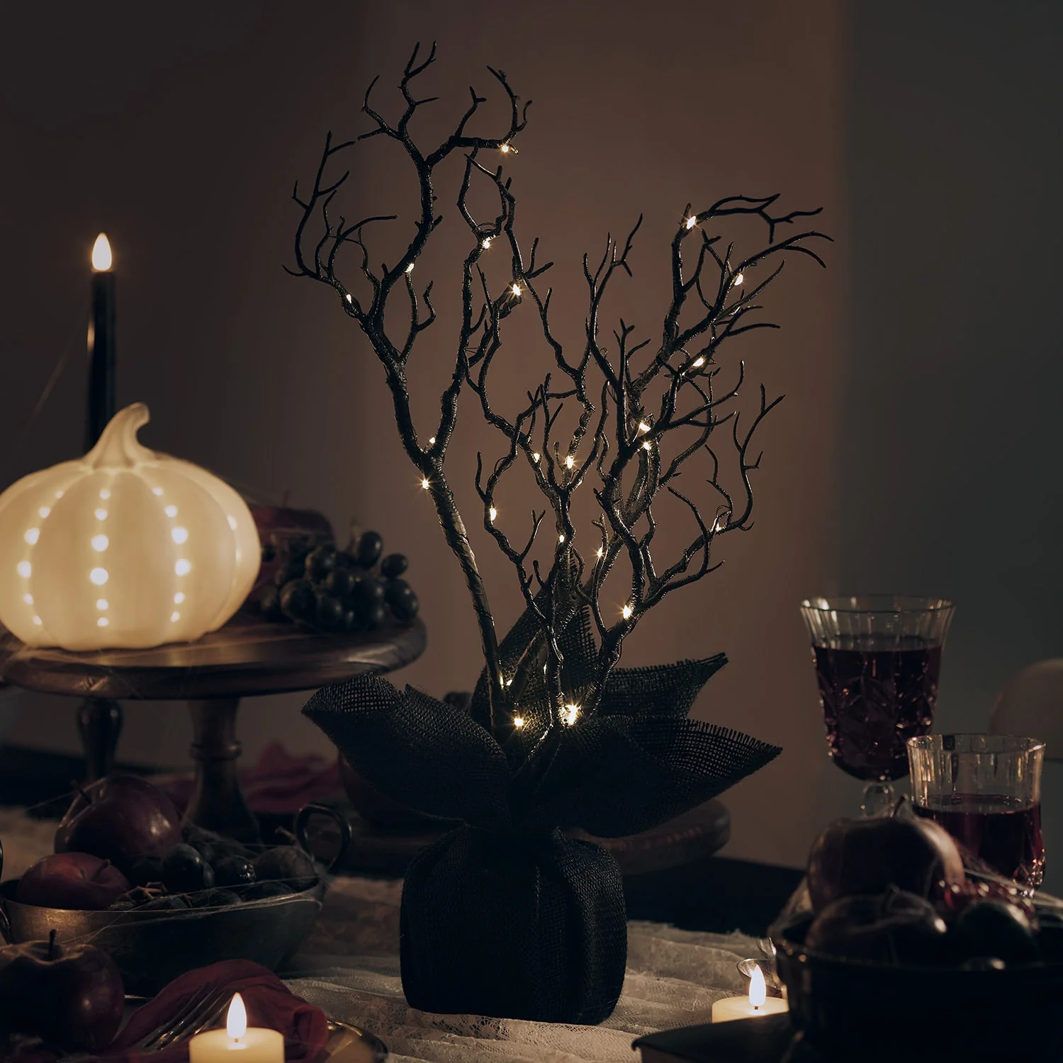 50cm Halloween Pre-Lit Twig Tree - Image 4