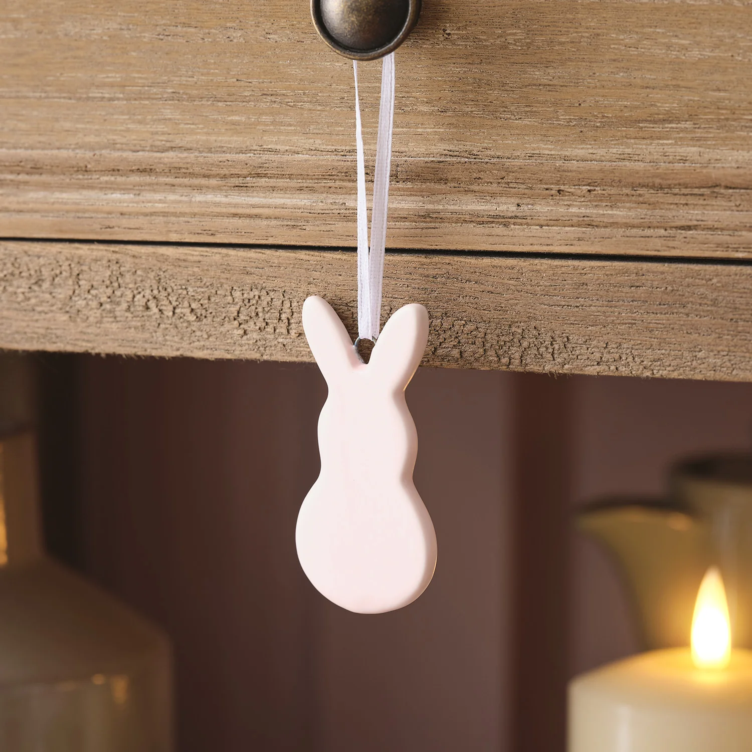 6 Pastel Ceramic Bunny Hanging Decorations - Image 3