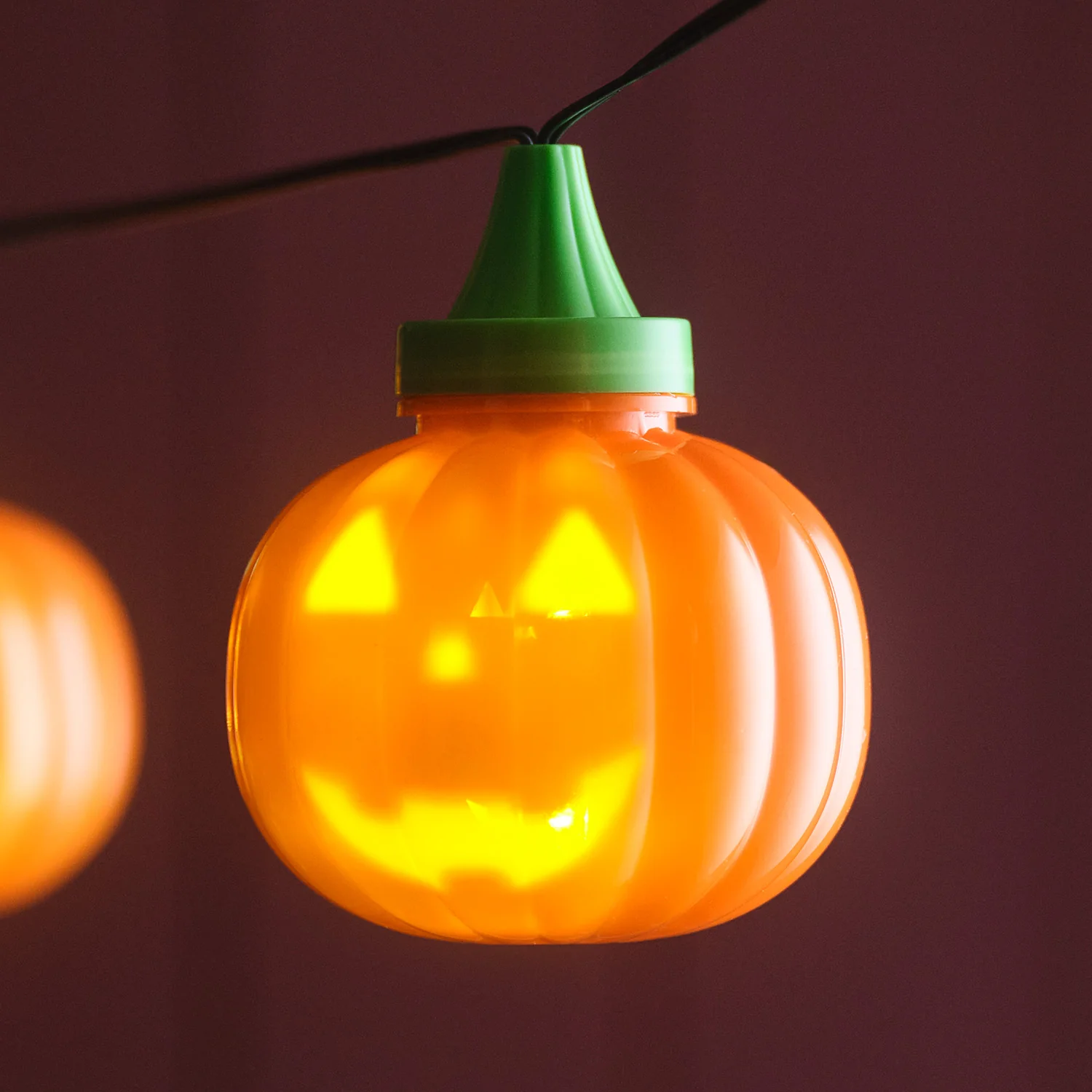 6 Animated Halloween Pumpkin LED String Lights - Image 2
