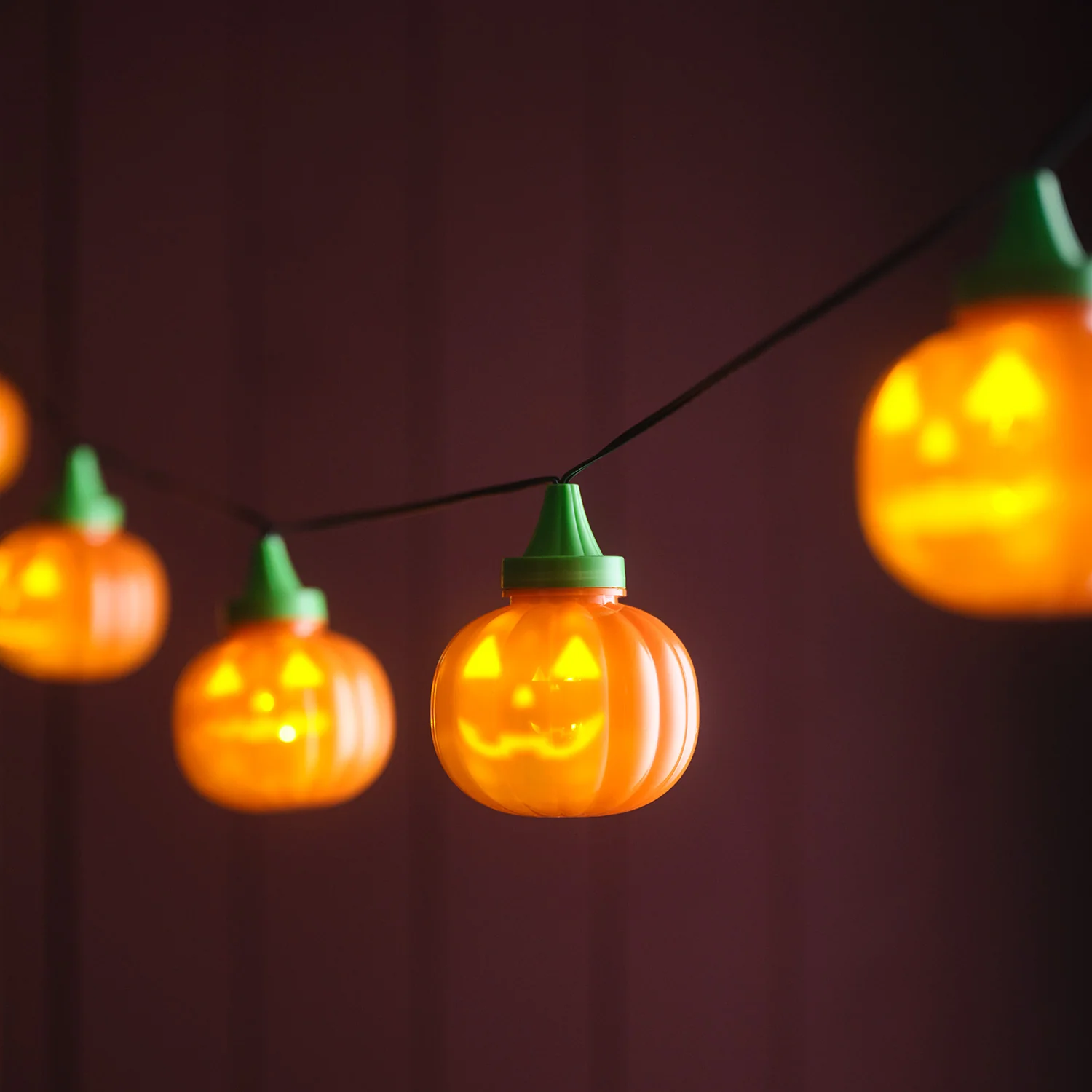 6 Animated Halloween Pumpkin LED String Lights - Image 3