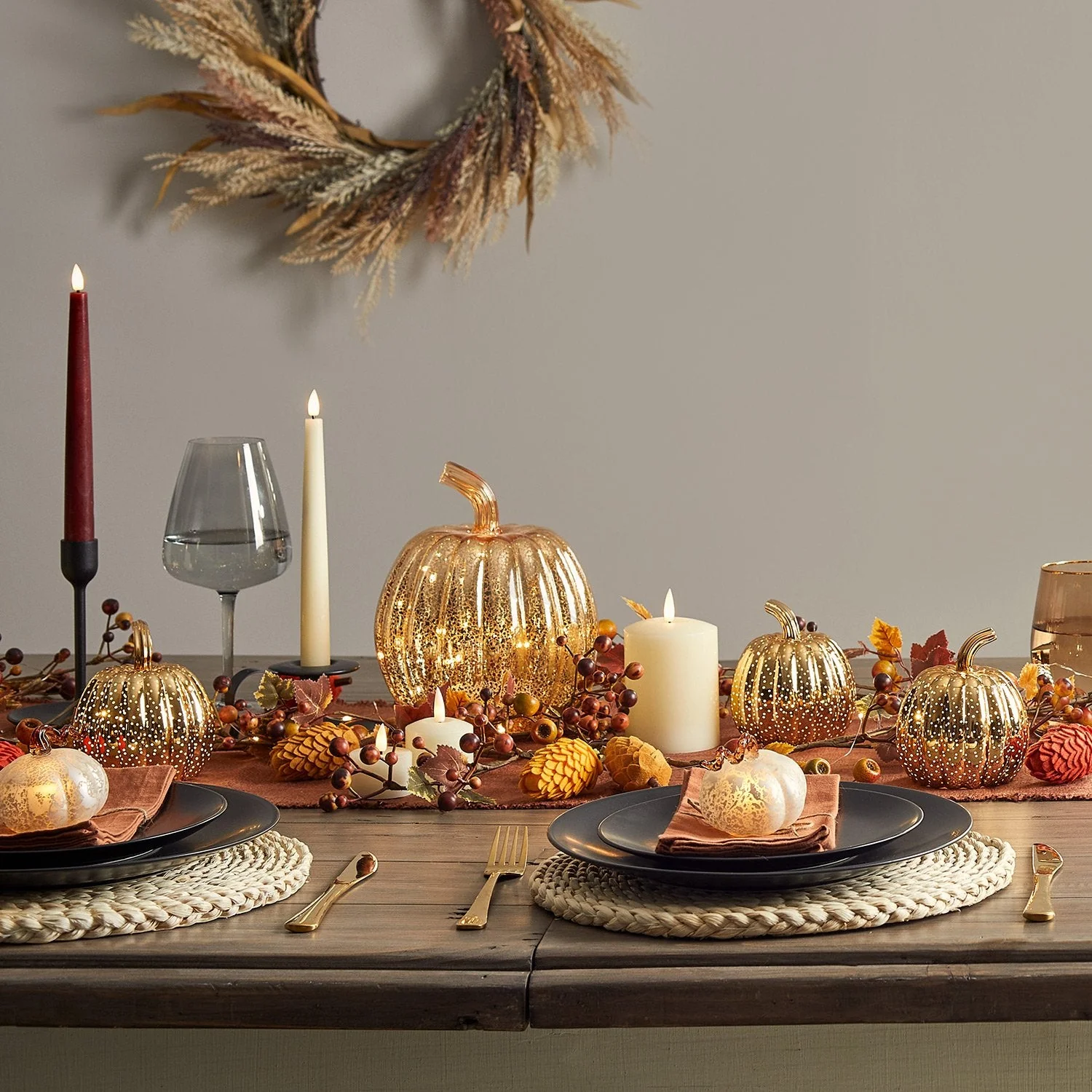 6 TruGlow® Autumnal Remote Controlled LED Taper Candles - Image 3