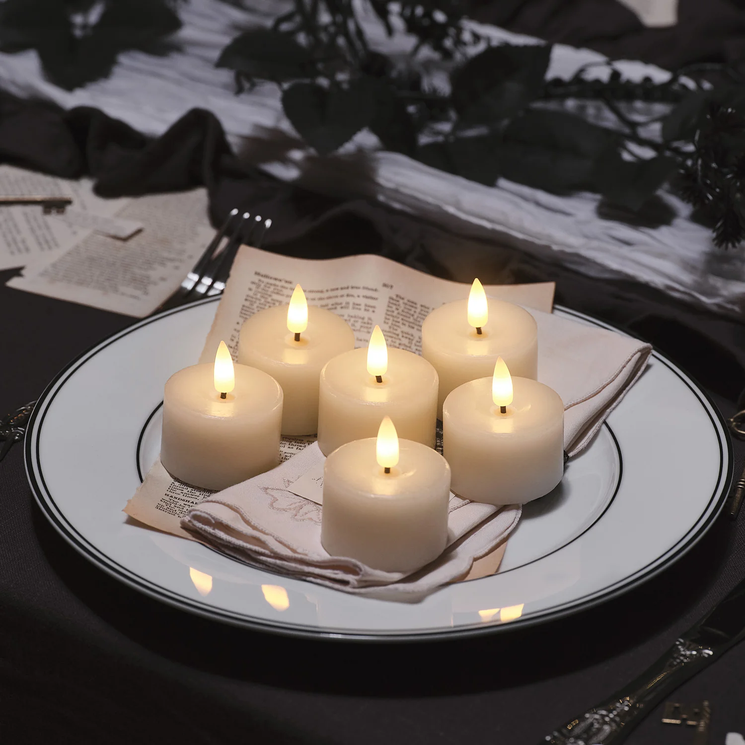 6 Ivory TruGlow® LED Mini Votive Candles - Image 6